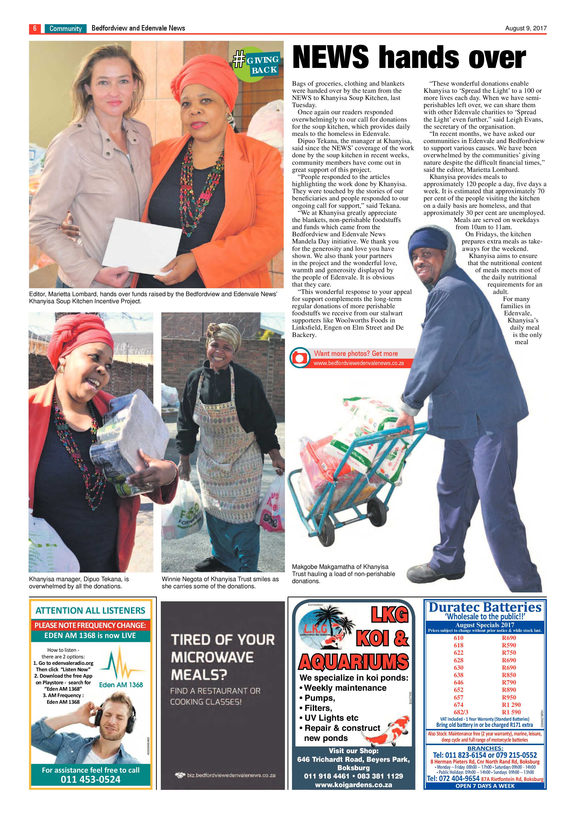 Bedfordview and Edenvale News 09 August 2017 page 6