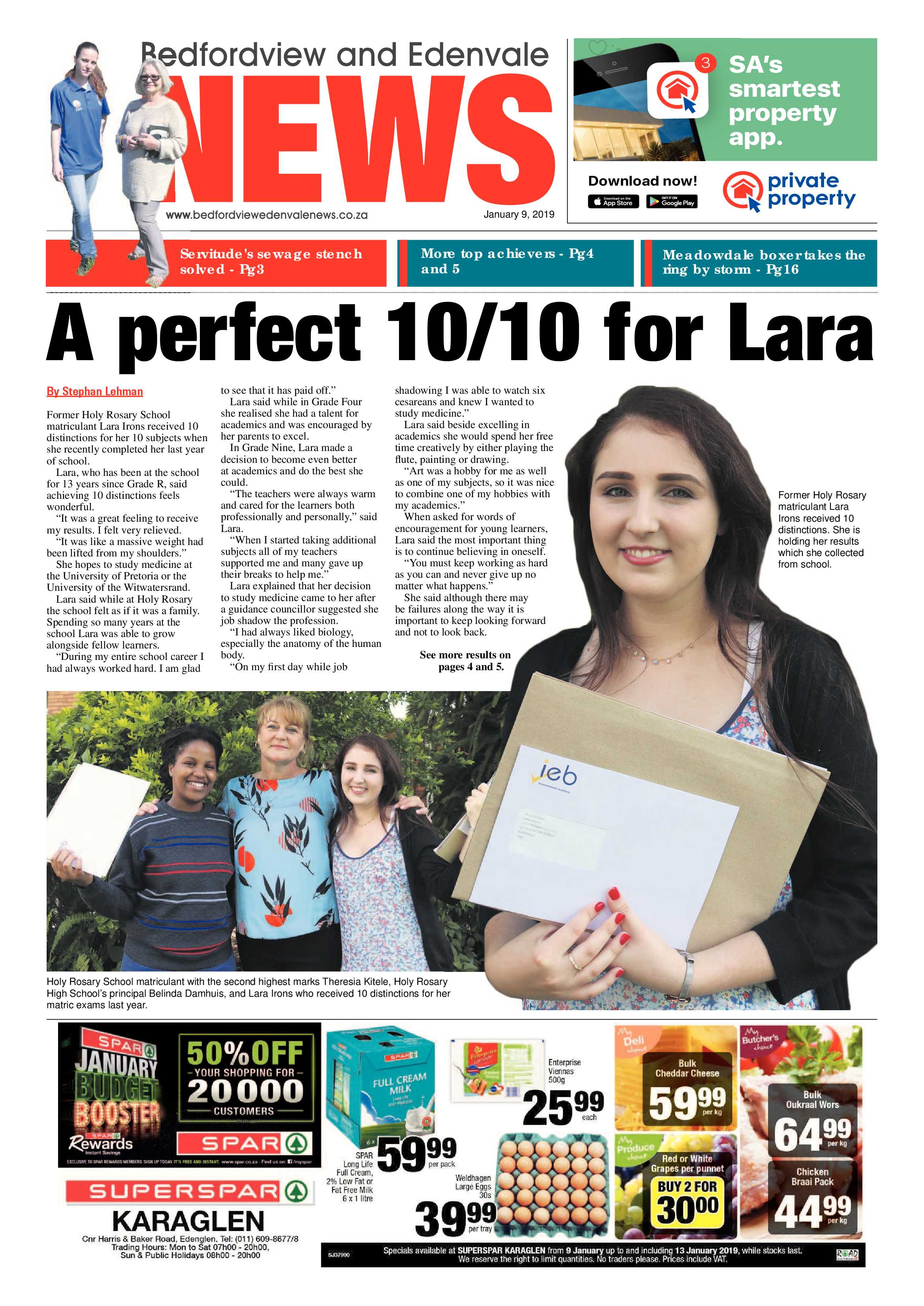 Bedfordview and Edenvale News 09 January 2019 page 1