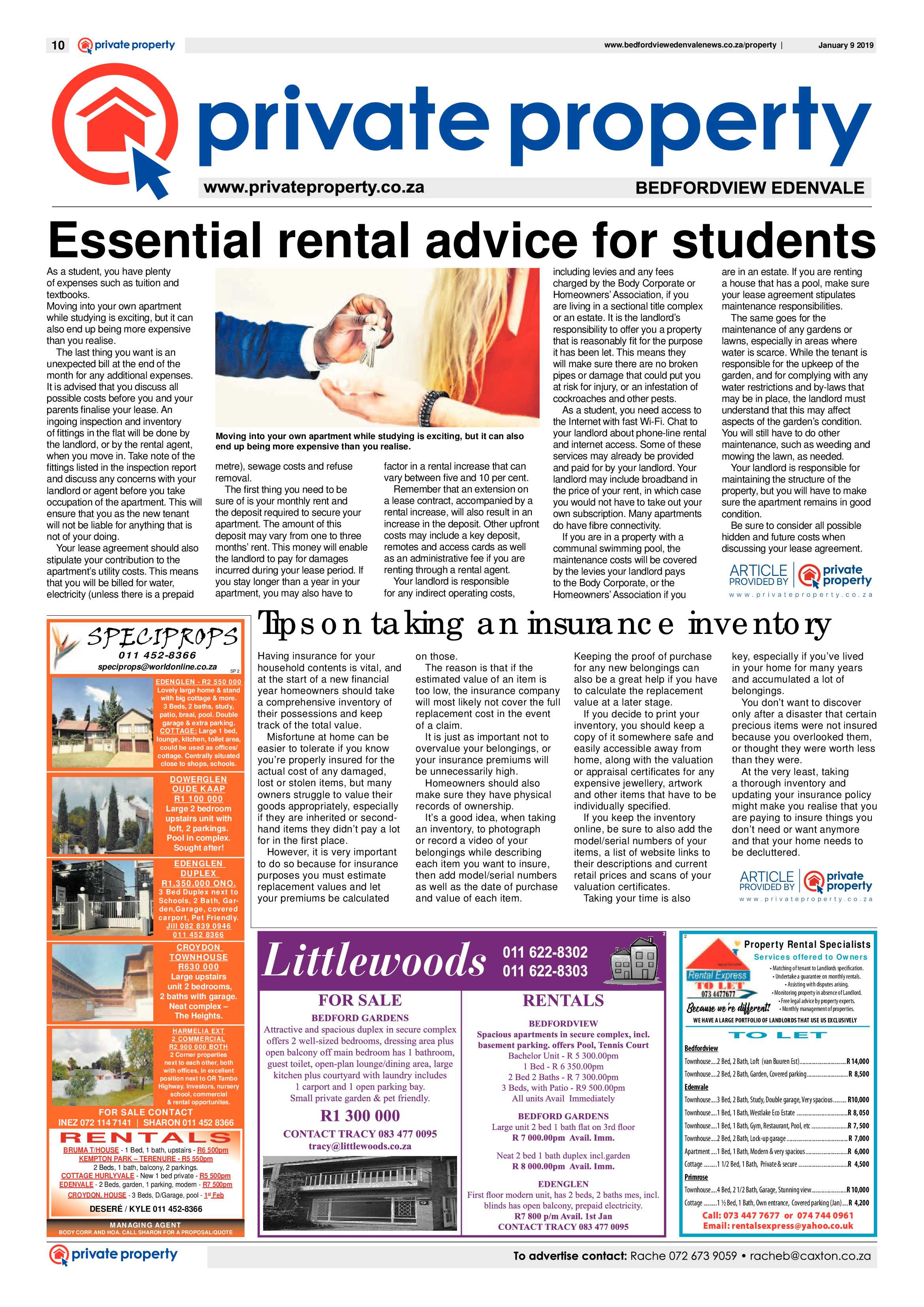 Bedfordview and Edenvale News 09 January 2019 page 10