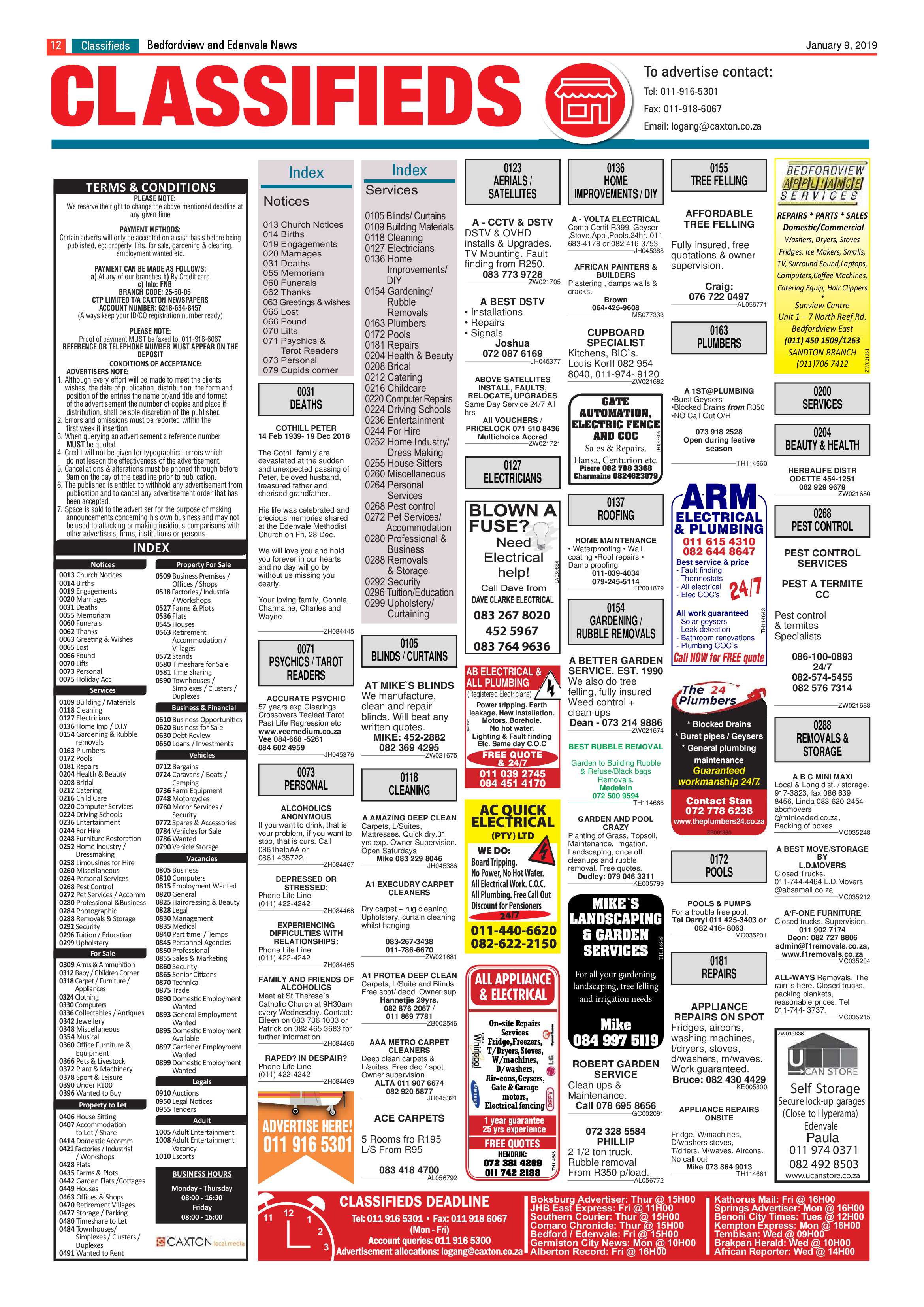 Bedfordview and Edenvale News 09 January 2019 page 12