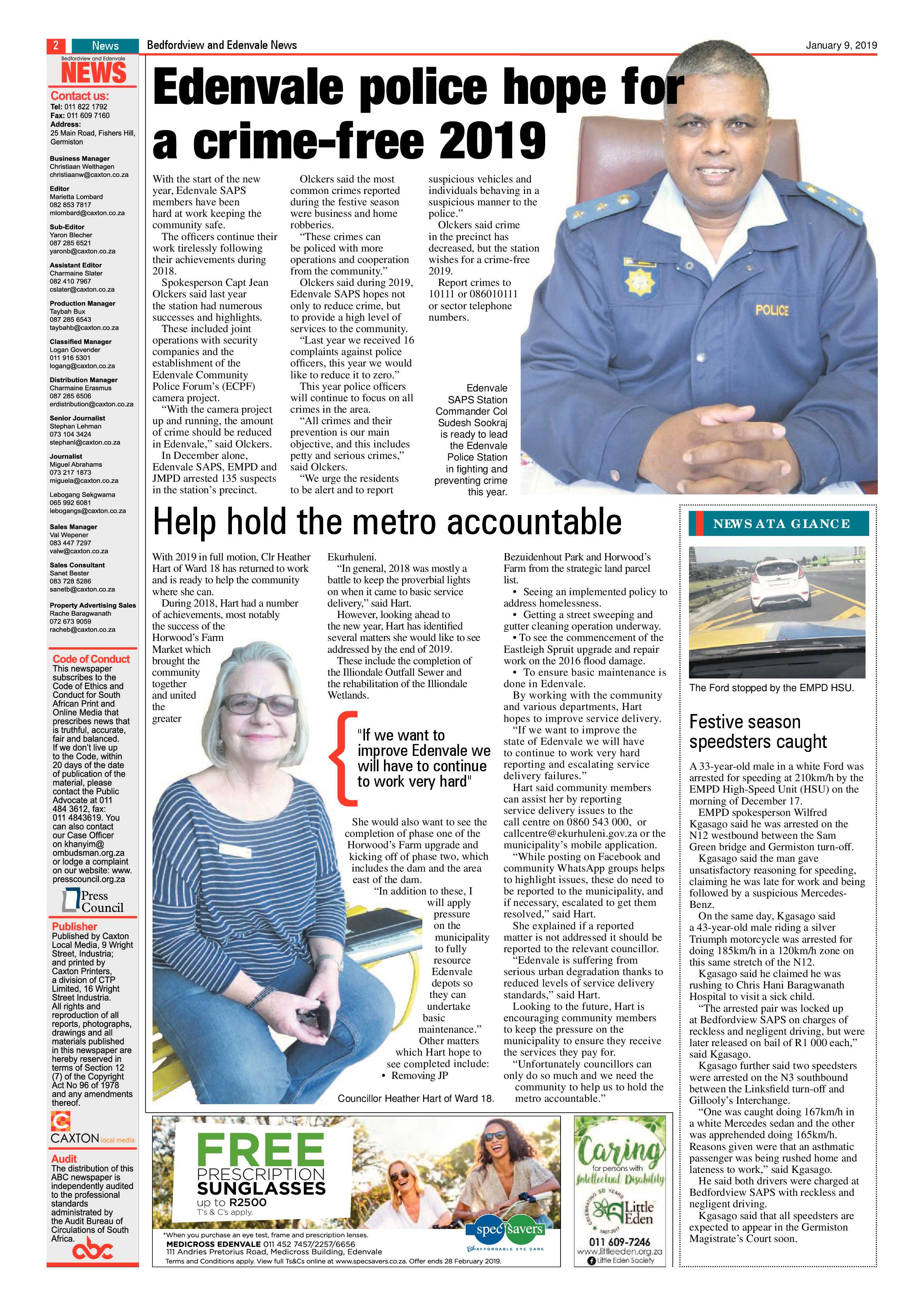 Bedfordview and Edenvale News 09 January 2019 page 2