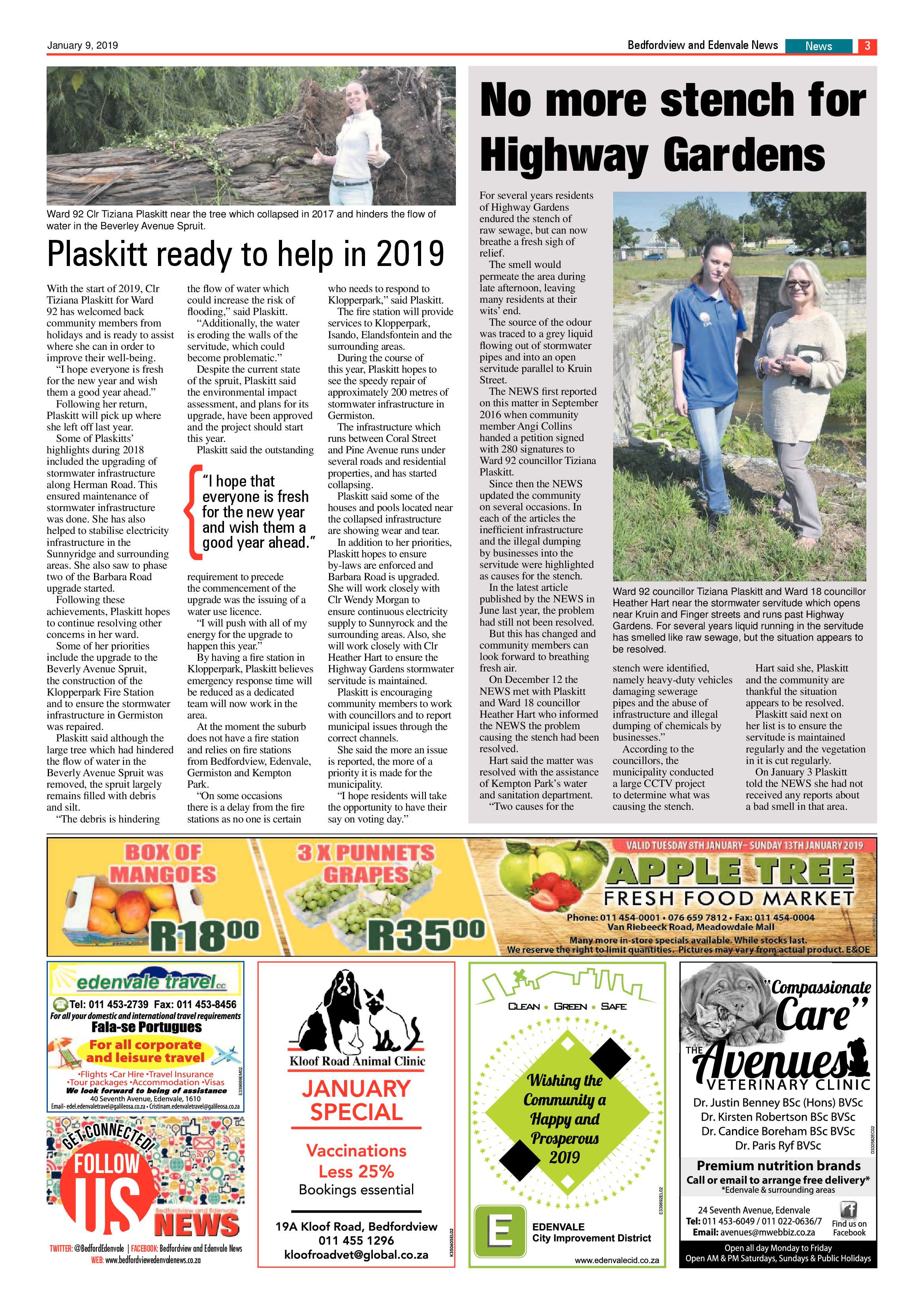 Bedfordview and Edenvale News 09 January 2019 page 3