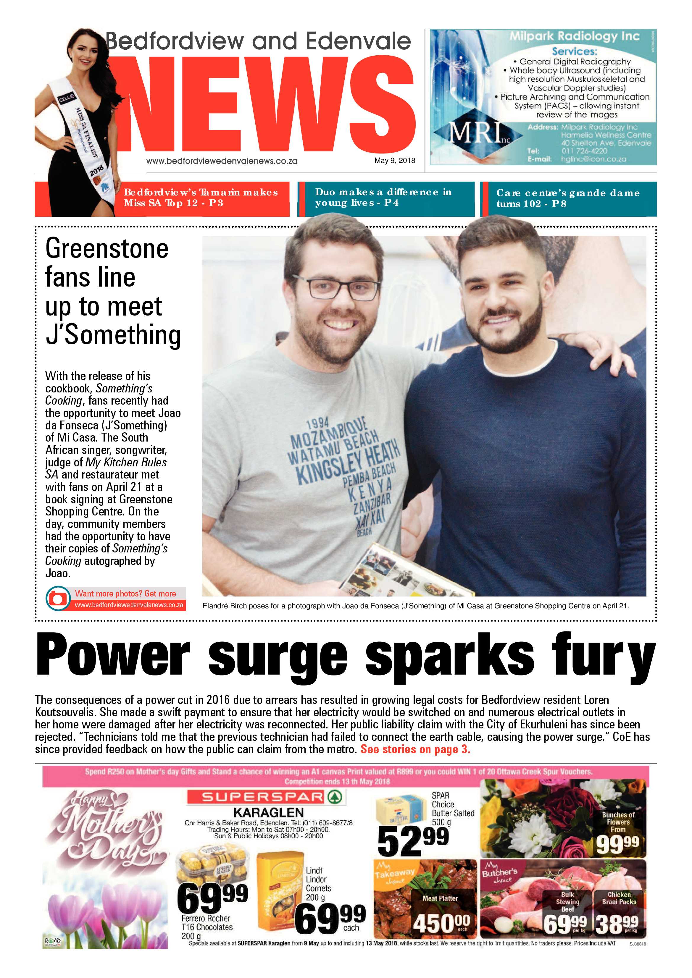 Bedfordview and Edenvale News 09 May 2018 page 1