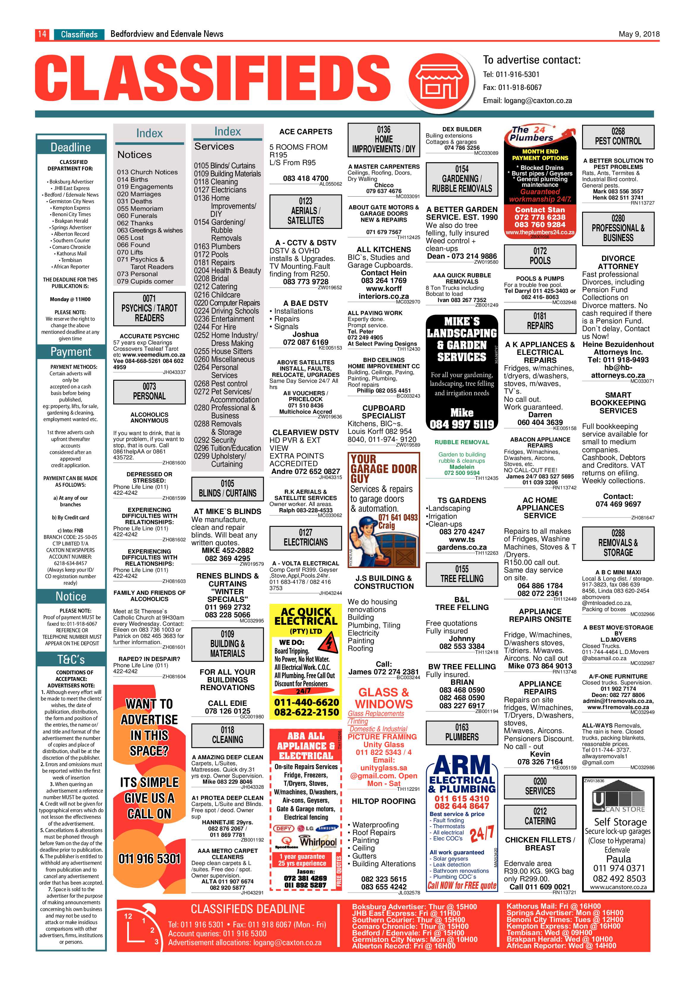Bedfordview and Edenvale News 09 May 2018 page 14