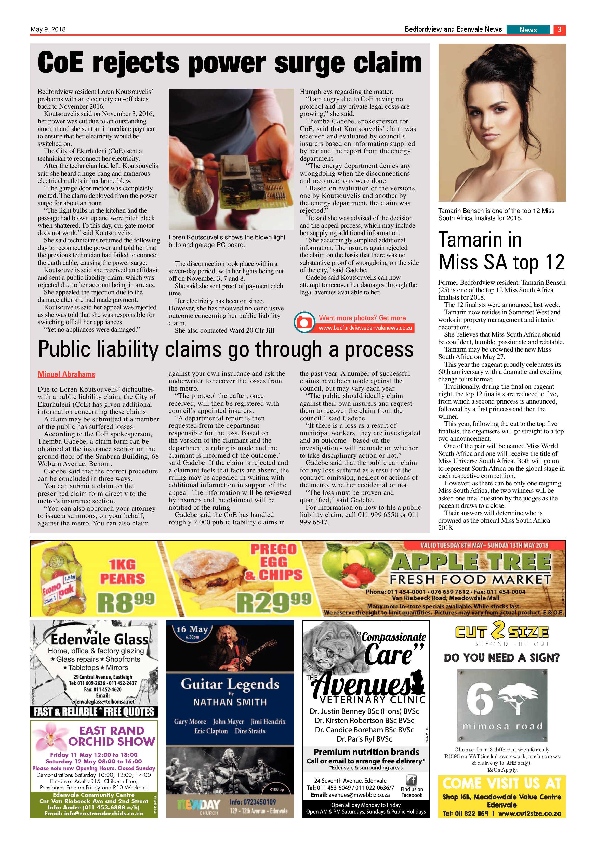 Bedfordview and Edenvale News 09 May 2018 page 3