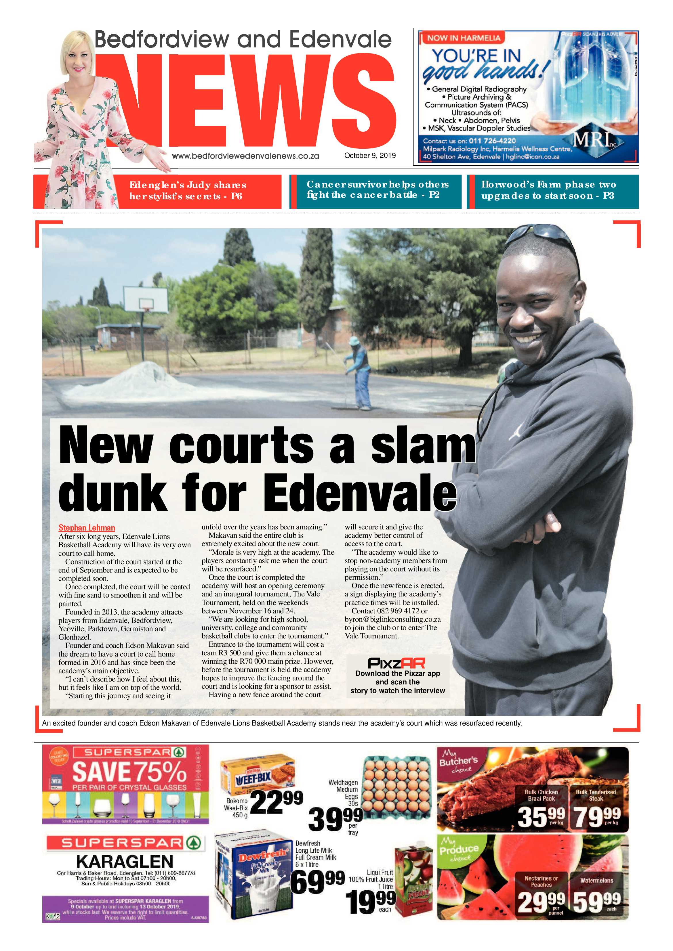 Bedfordview and Edenvale News 09 October 2019 page 1