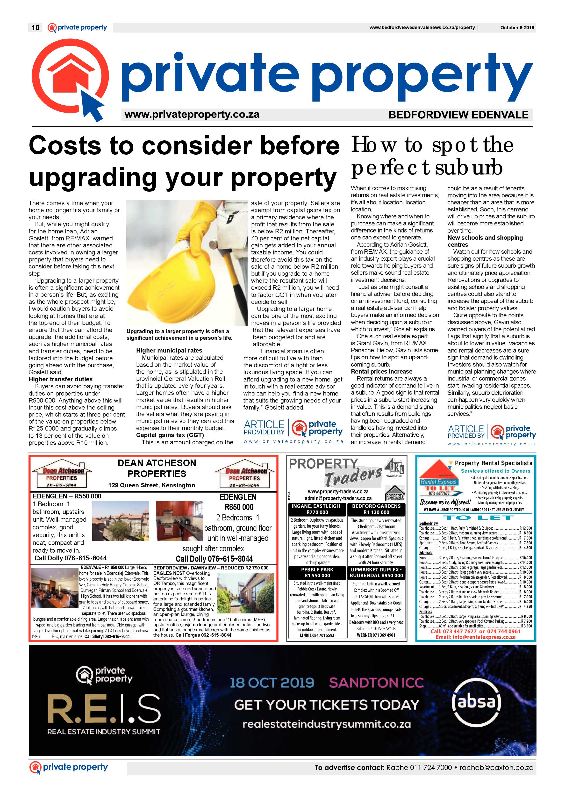 Bedfordview and Edenvale News 09 October 2019 page 10