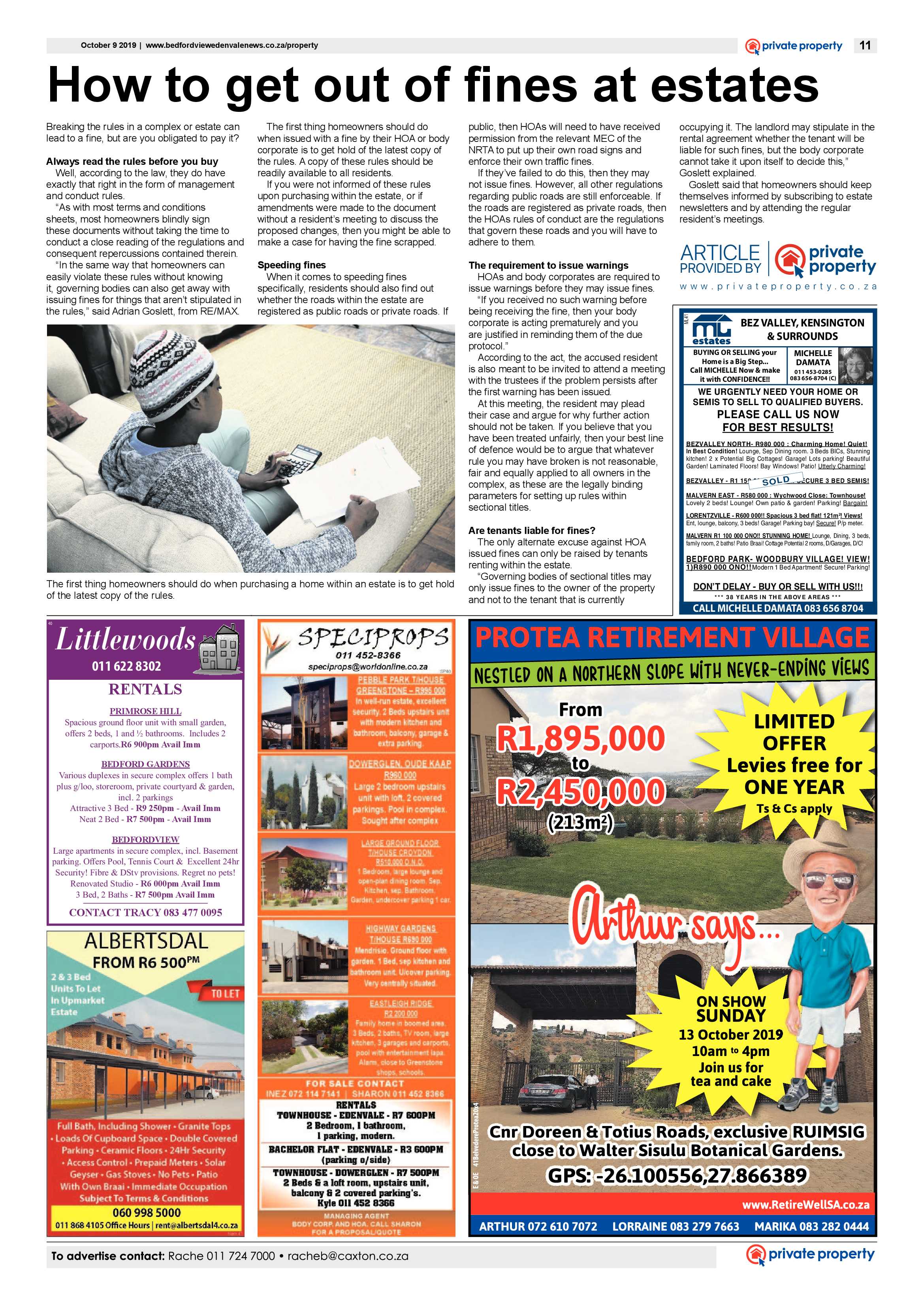 Bedfordview and Edenvale News 09 October 2019 page 11