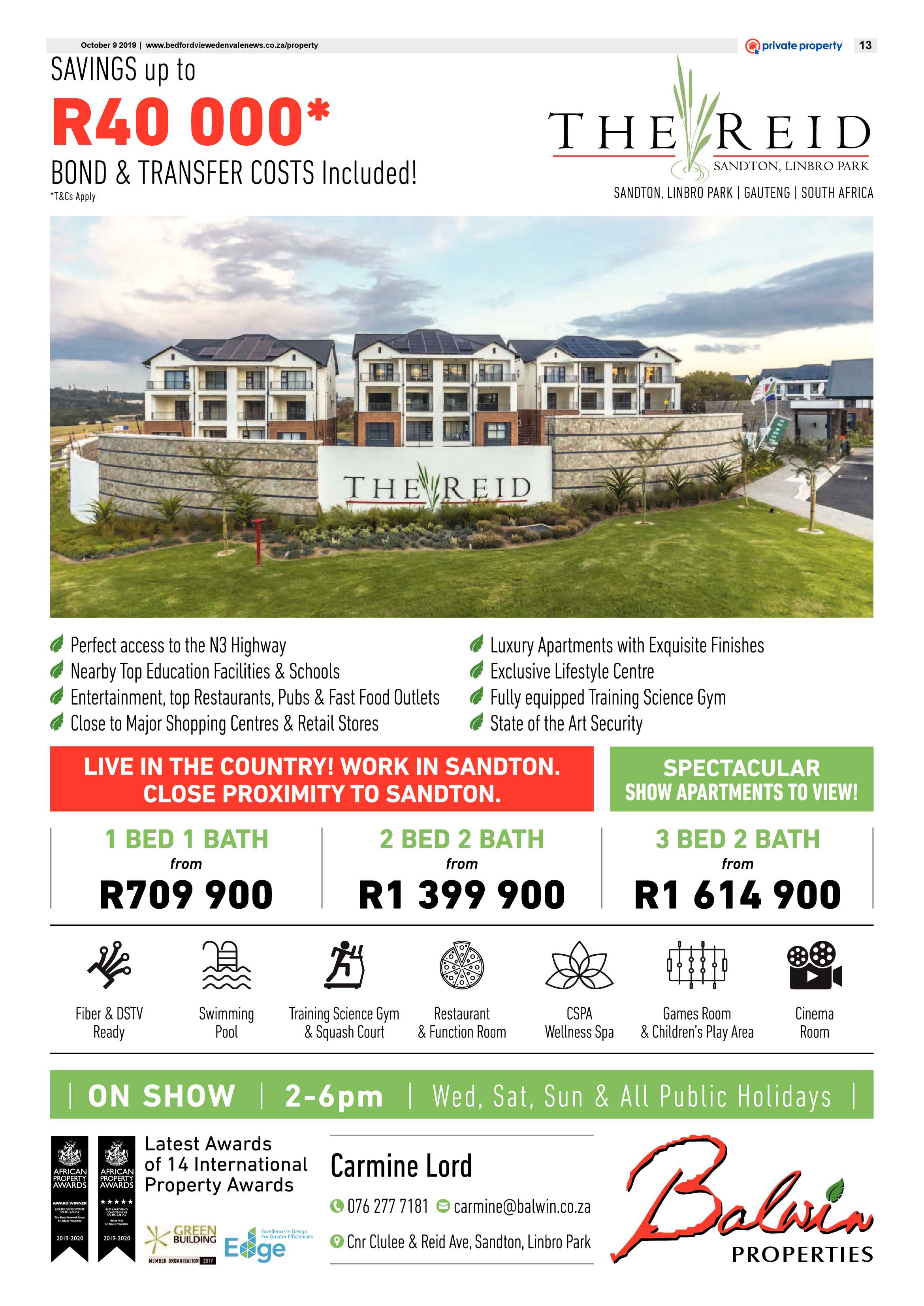 Bedfordview and Edenvale News 09 October 2019 page 13