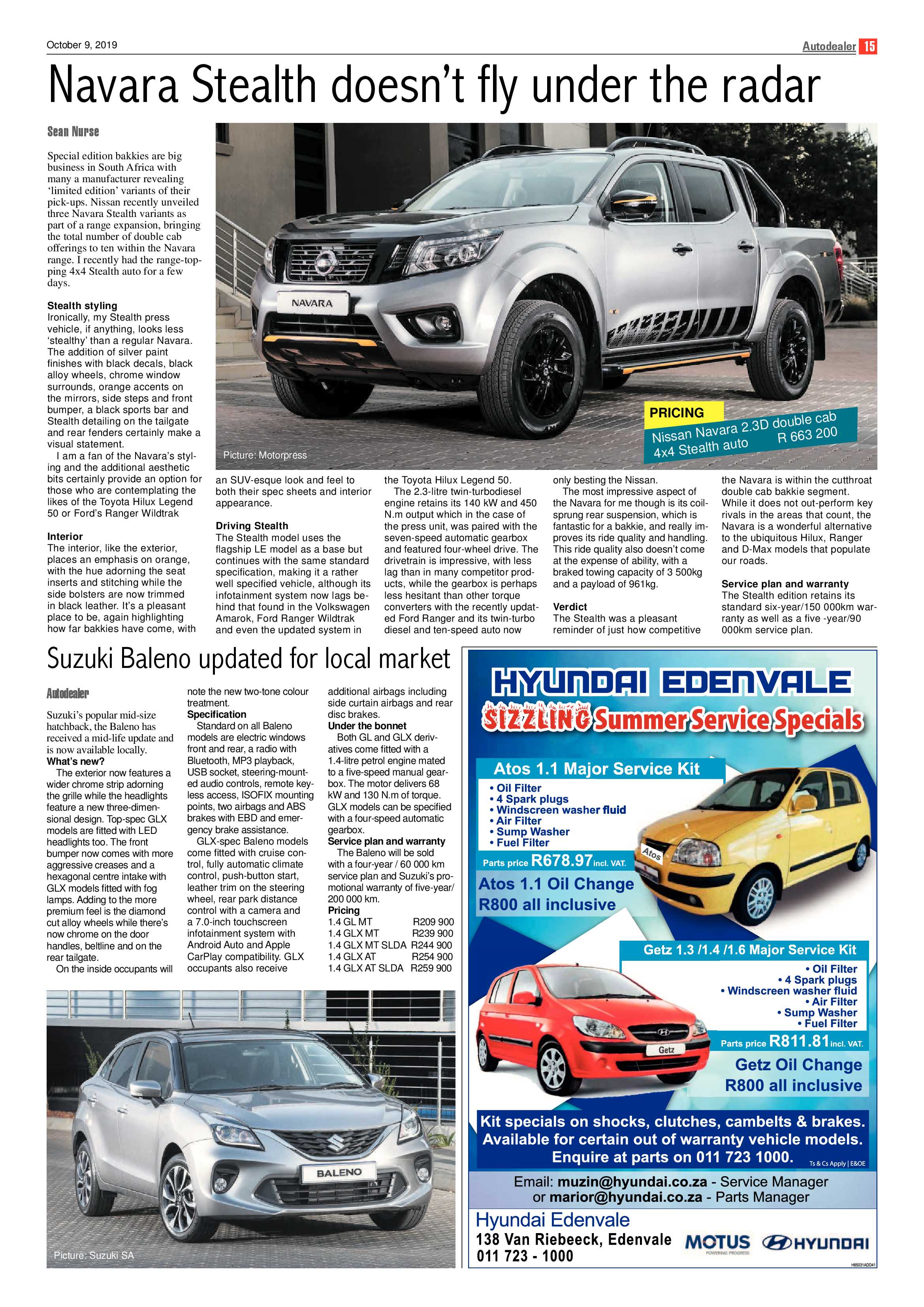 Bedfordview and Edenvale News 09 October 2019 page 15