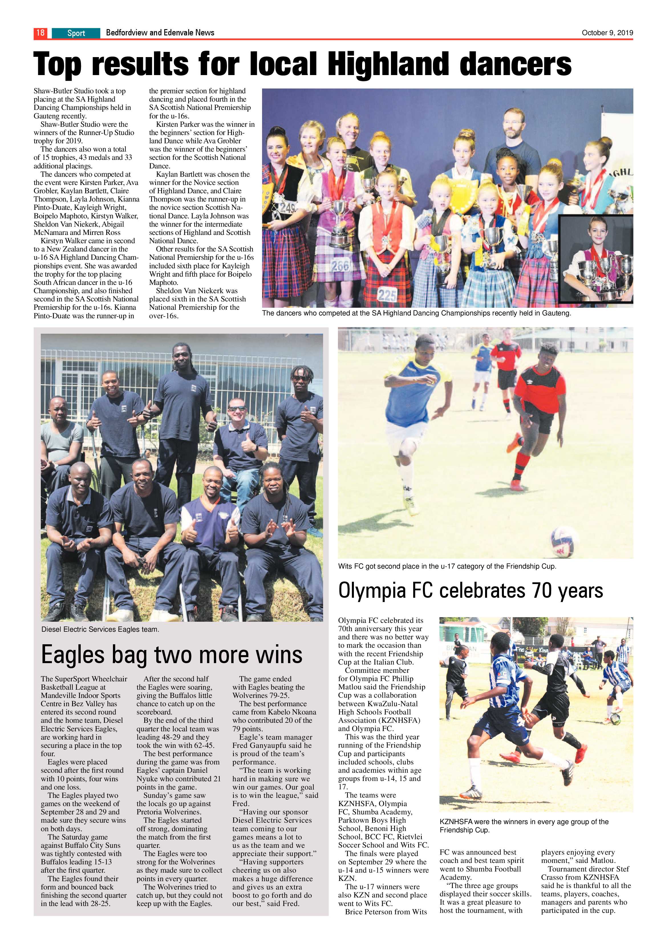 Bedfordview and Edenvale News 09 October 2019 page 18