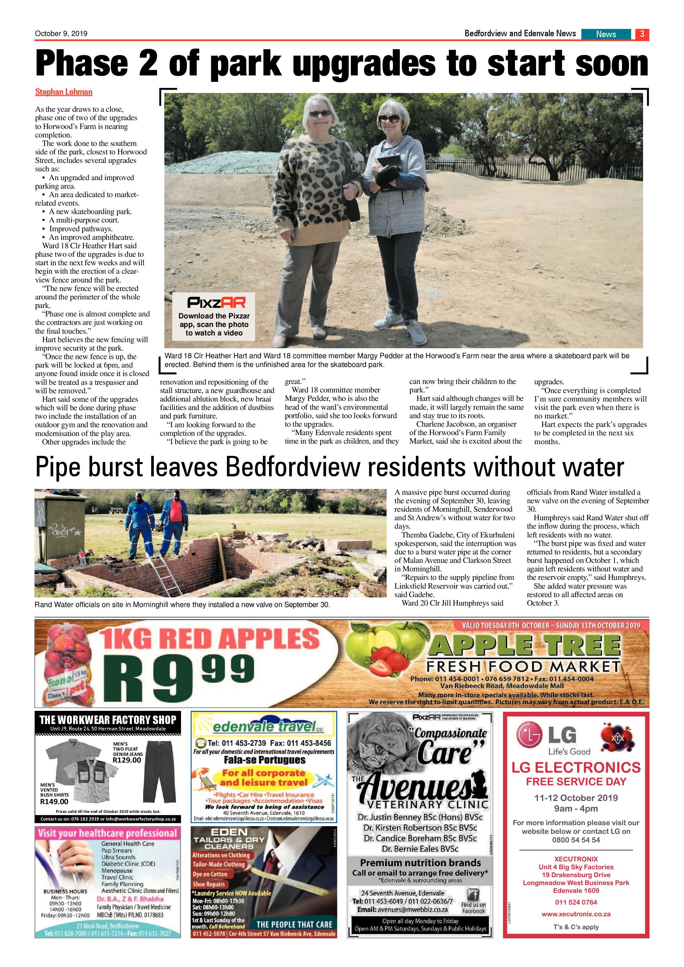 Bedfordview and Edenvale News 09 October 2019 page 3
