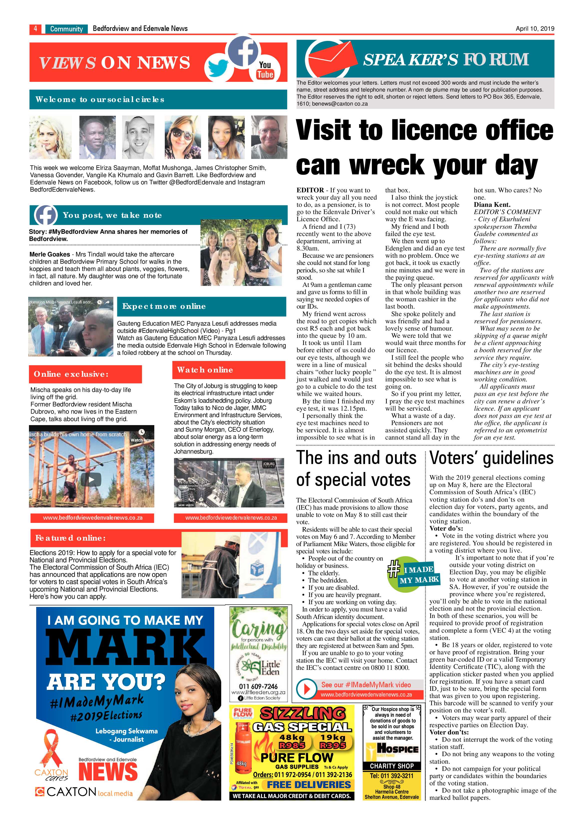 Bedfordview and Edenvale News 10 April 2019 page 4
