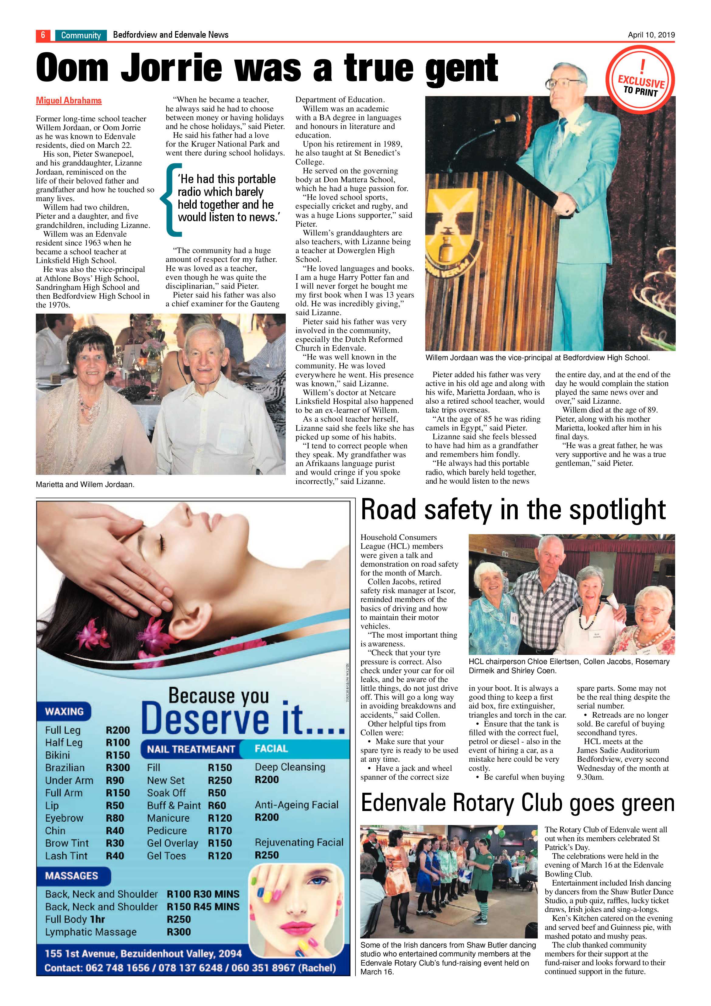 Bedfordview and Edenvale News 10 April 2019 page 6