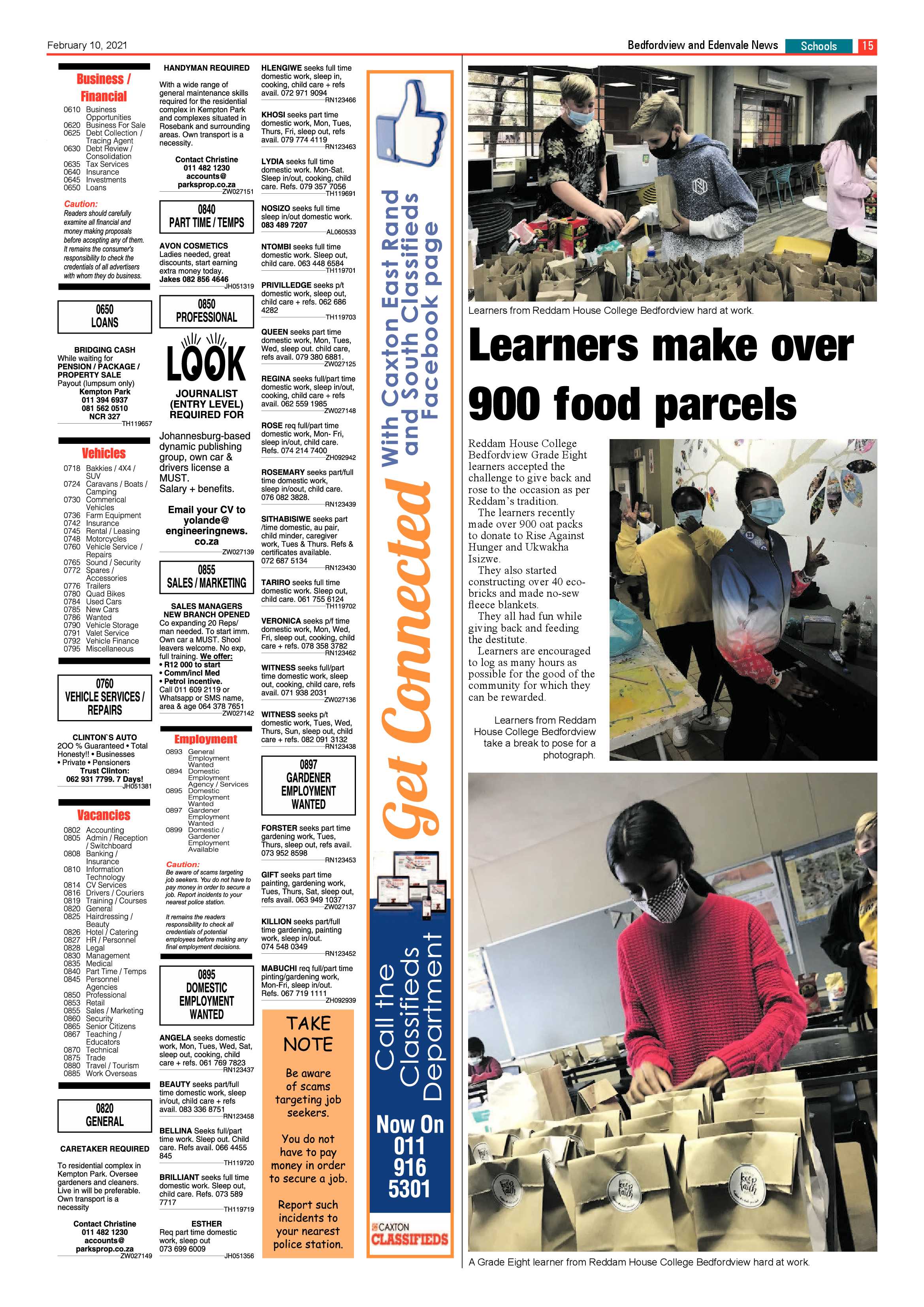 Bedfordview and Edenvale News 10 February 2021 page 15
