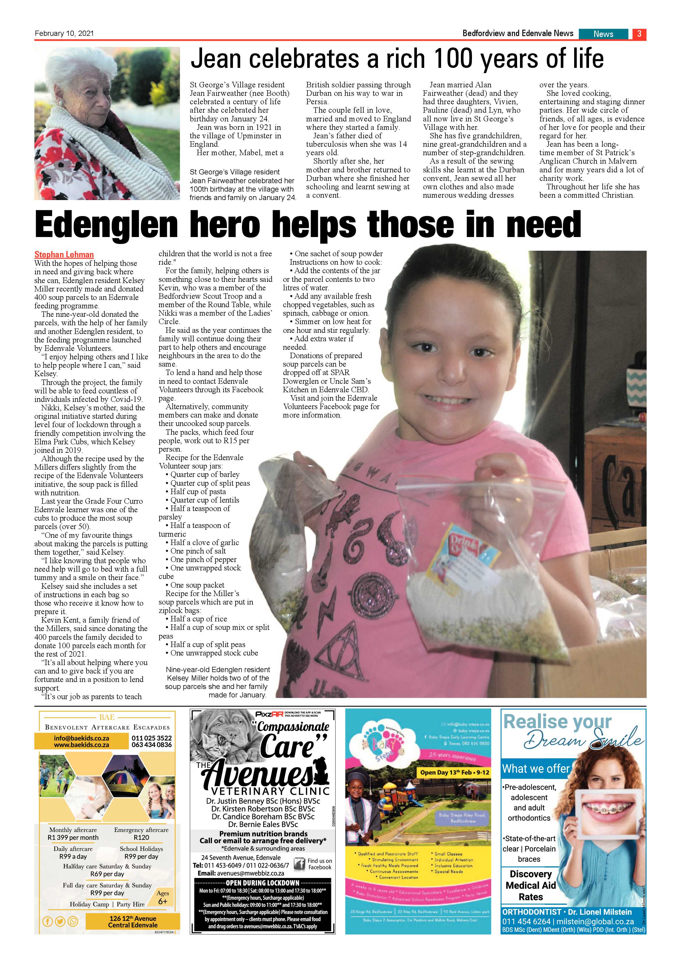 Bedfordview and Edenvale News 10 February 2021 page 3