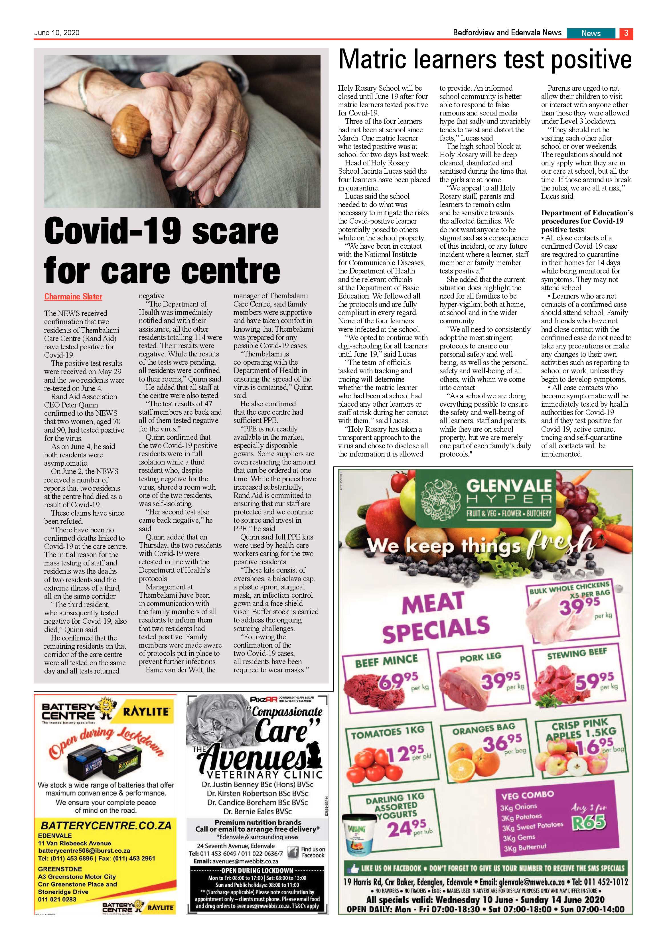 Bedfordview and Edenvale News 10 June 2020 page 3