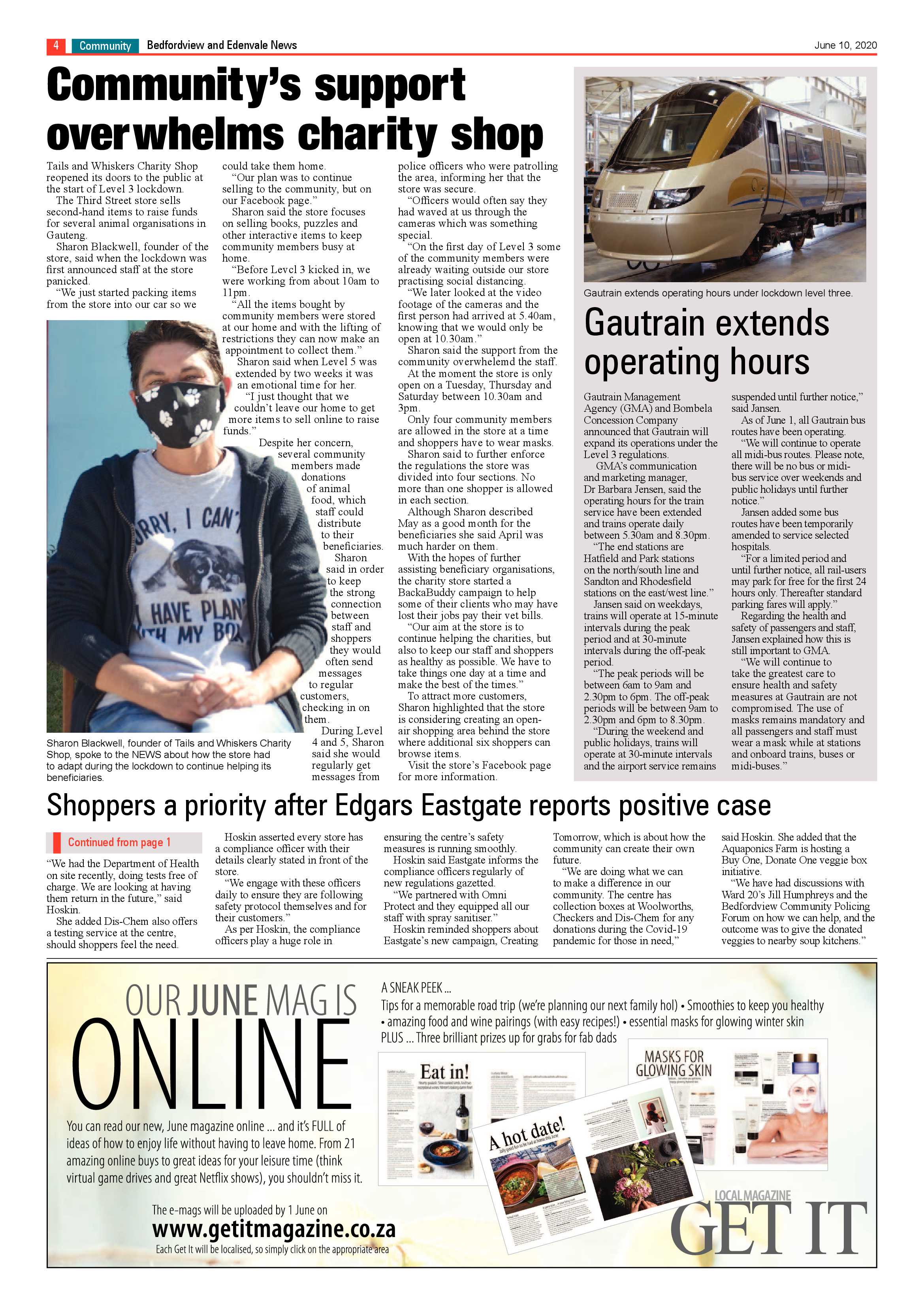 Bedfordview and Edenvale News 10 June 2020 page 4
