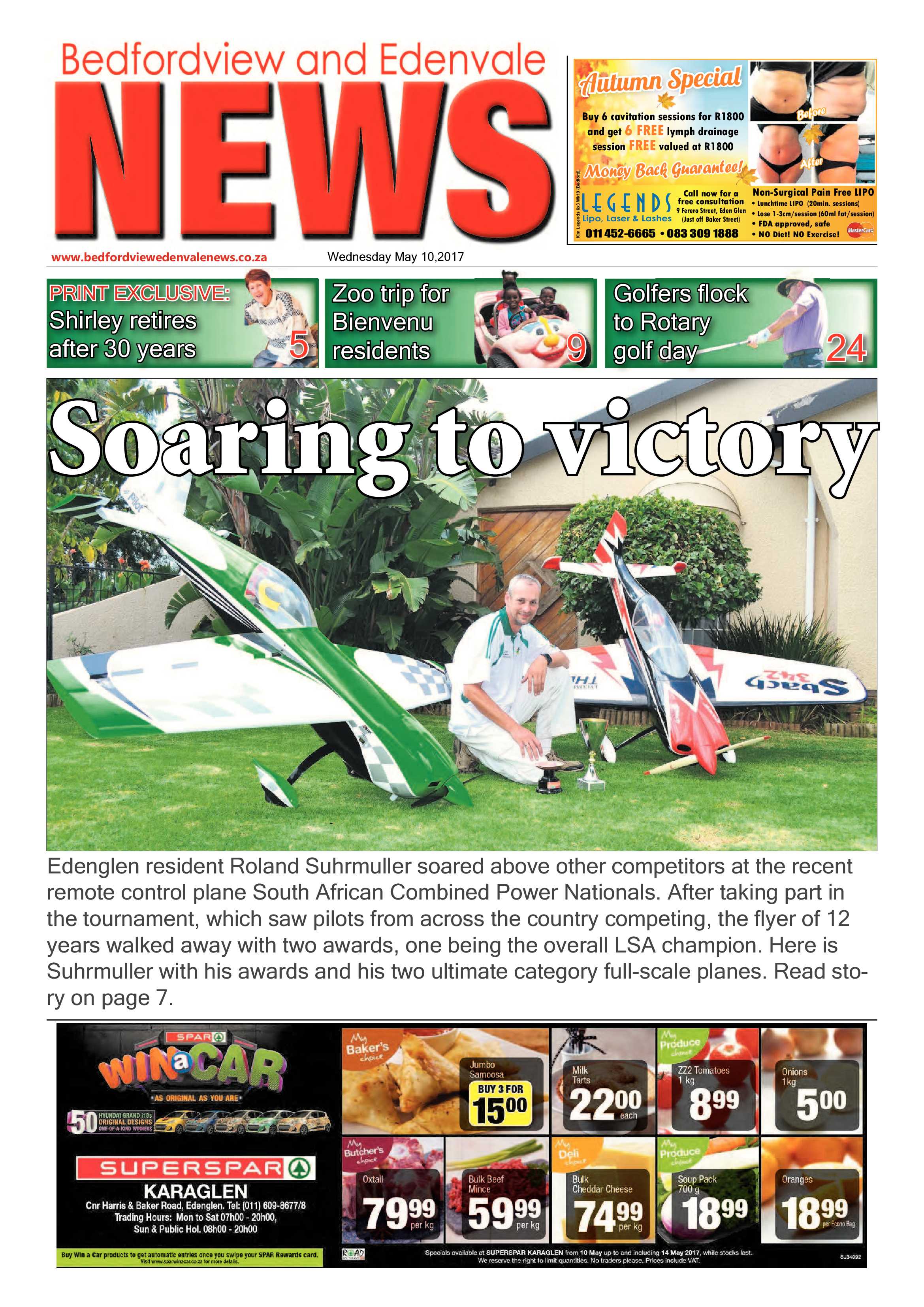 Bedfordview and Edenvale News 10 May 2017 page 1