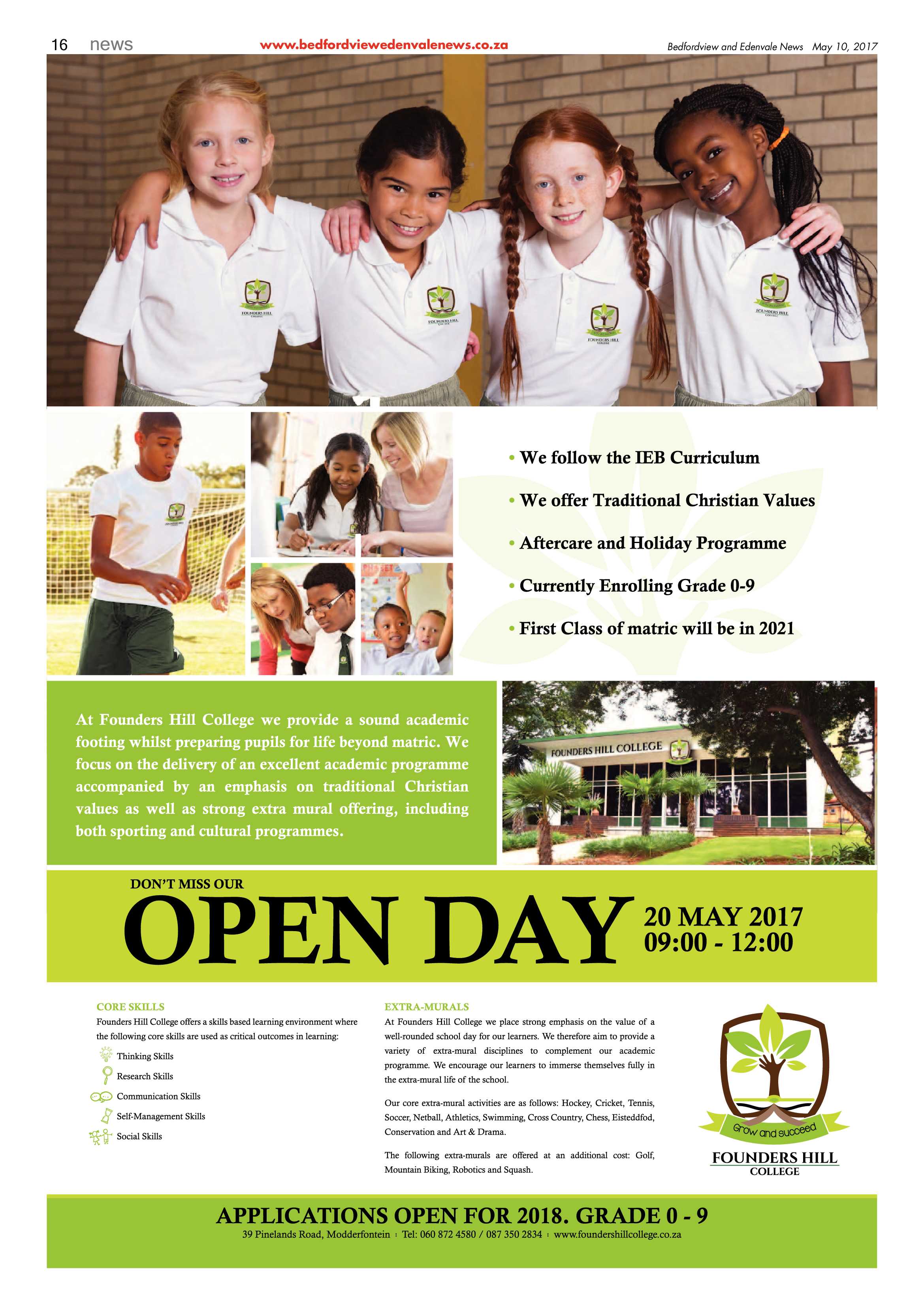Bedfordview and Edenvale News 10 May 2017 page 16