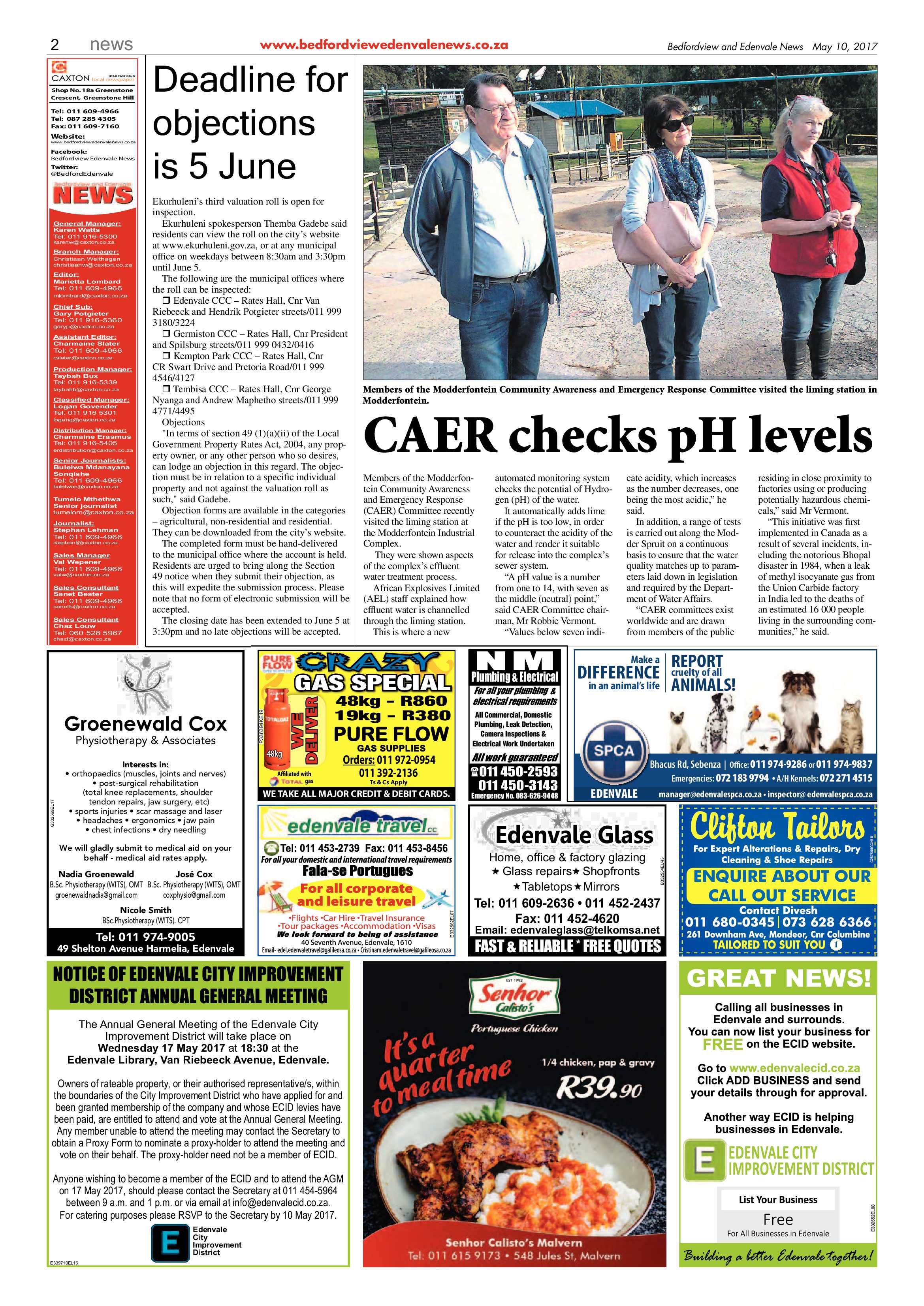 Bedfordview and Edenvale News 10 May 2017 page 2