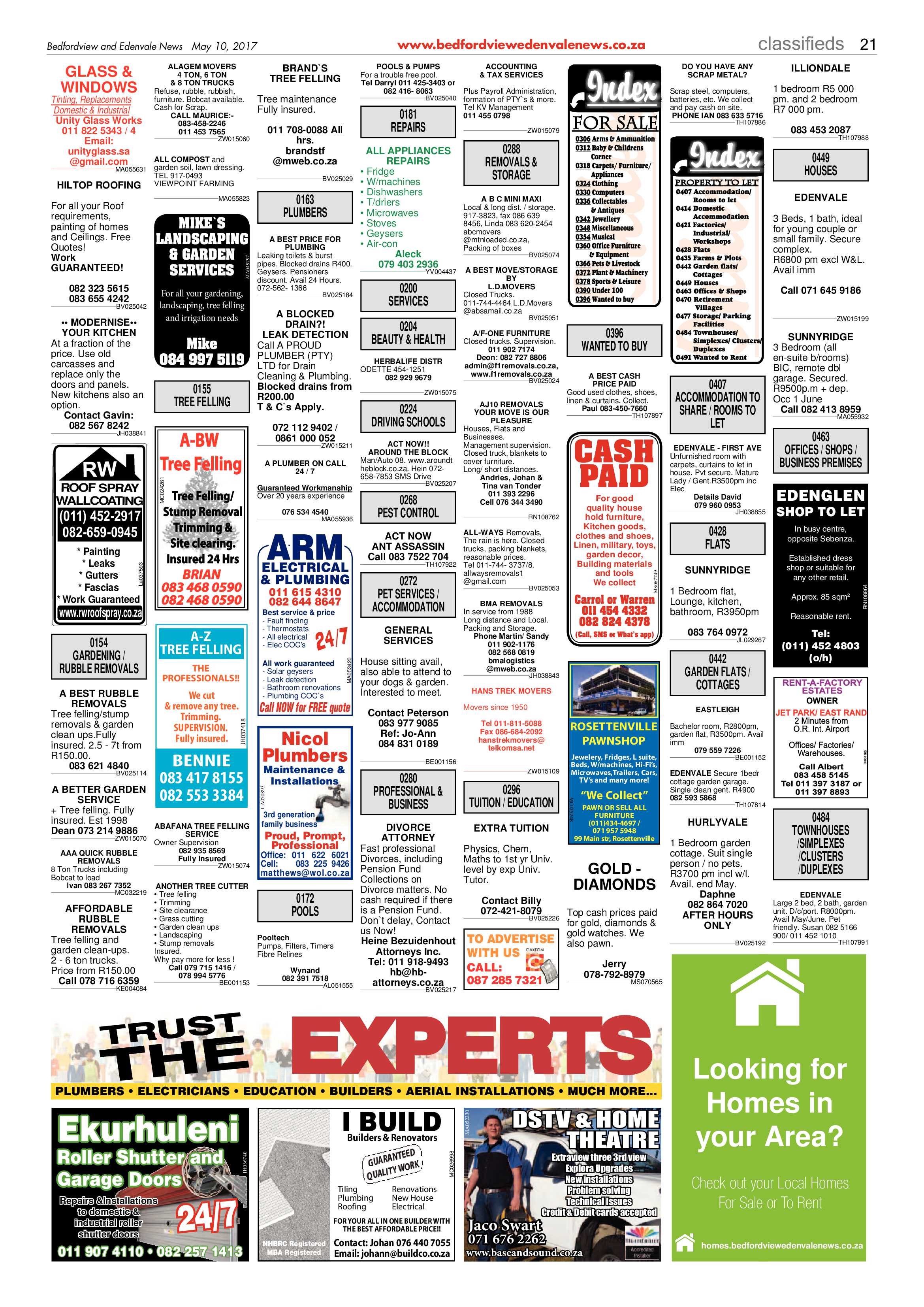 Bedfordview and Edenvale News 10 May 2017 page 21