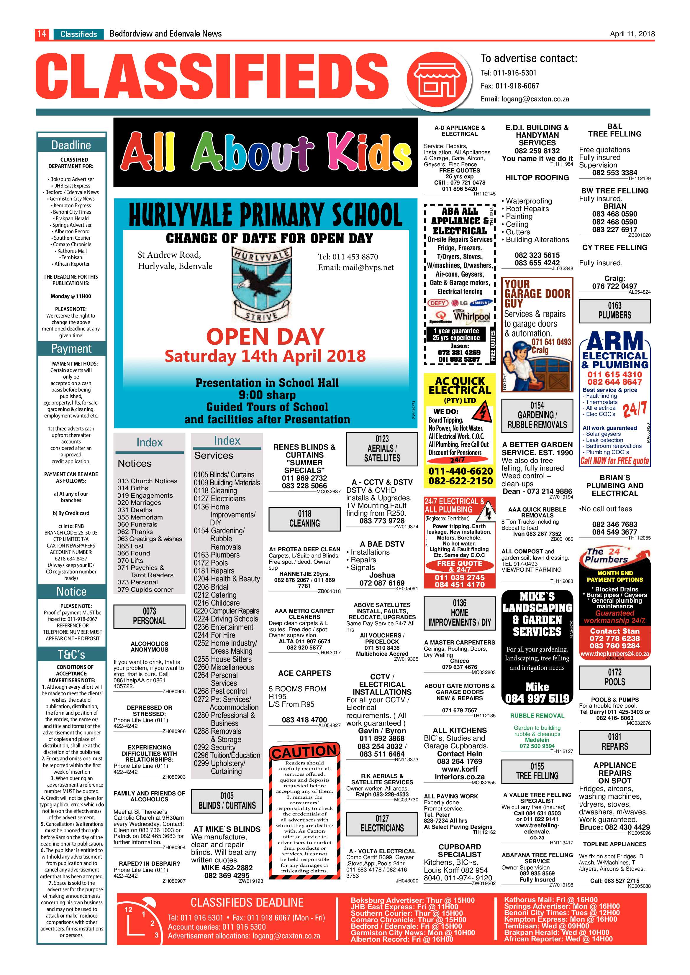 Bedfordview and Edenvale News 11 April 2018 page 14