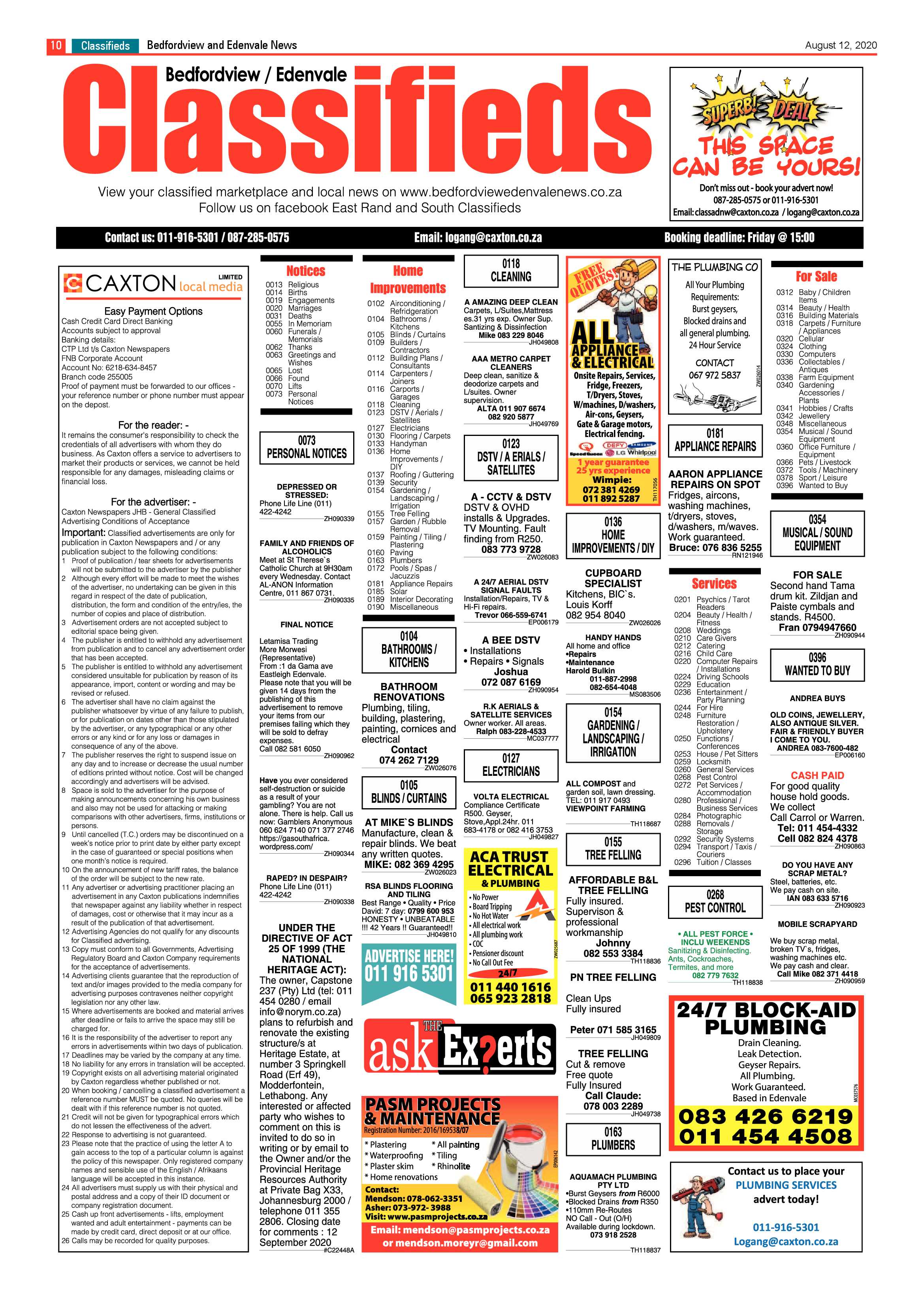 Bedfordview and Edenvale News 11 August 2020 page 10