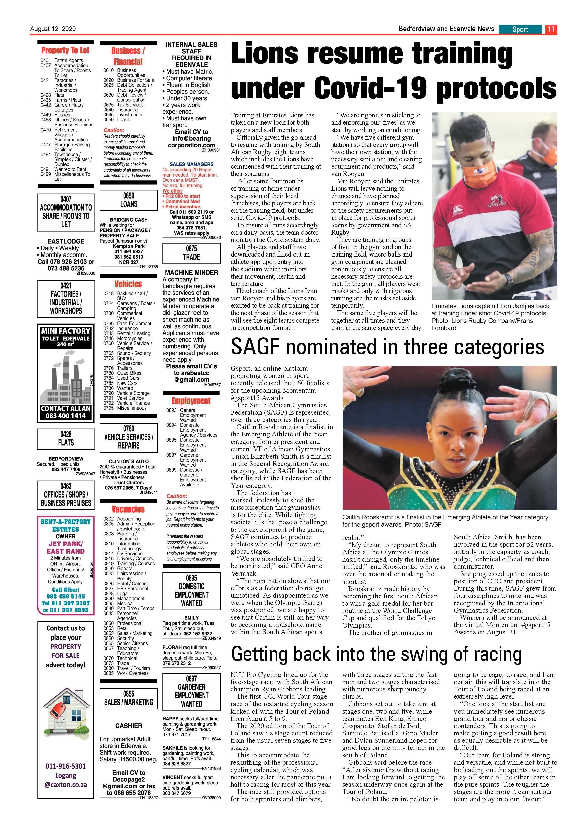 Bedfordview and Edenvale News 11 August 2020 page 11