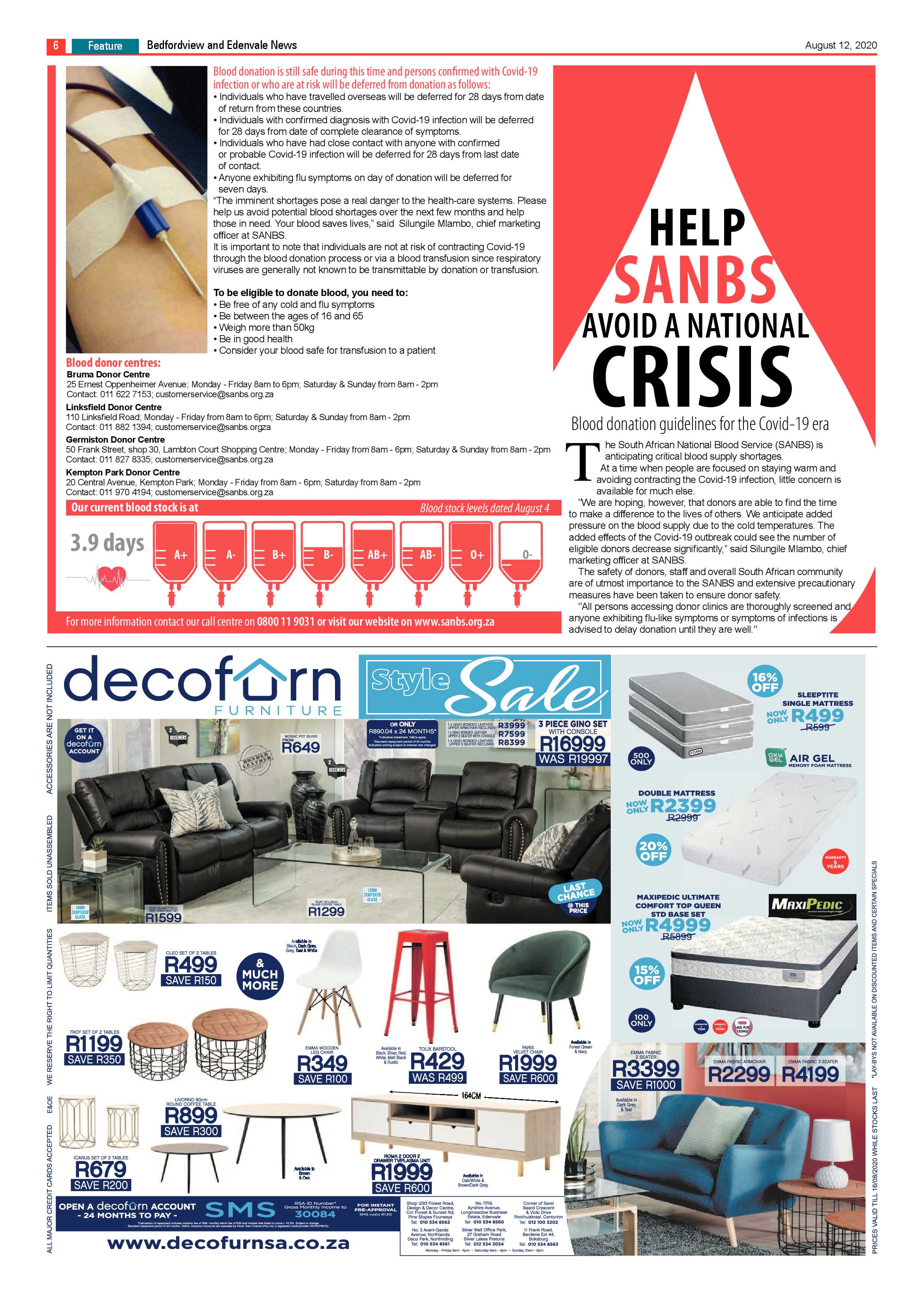 Bedfordview and Edenvale News 11 August 2020 page 6