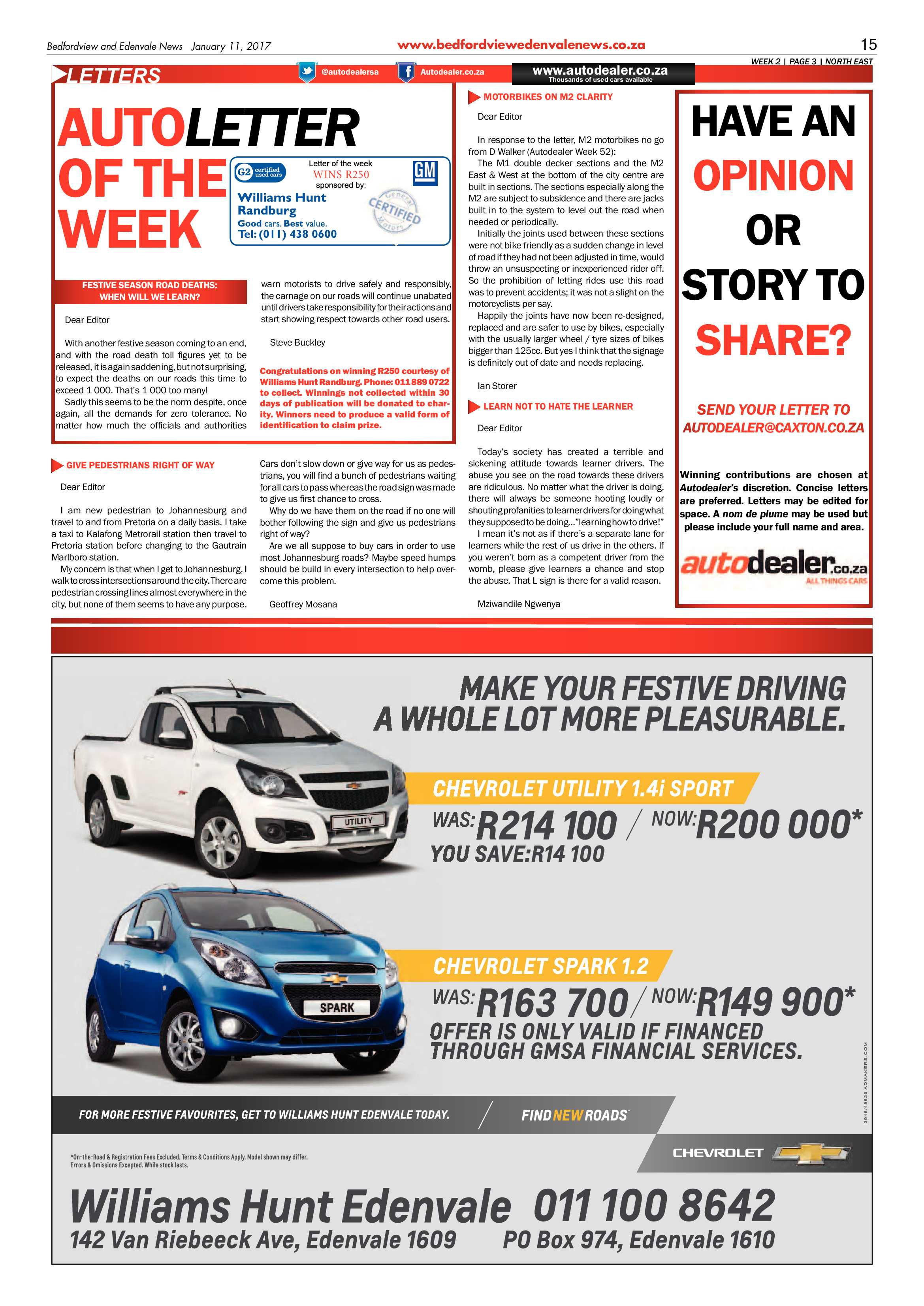 Bedfordview and Edenvale News 11 January 2017 page 15