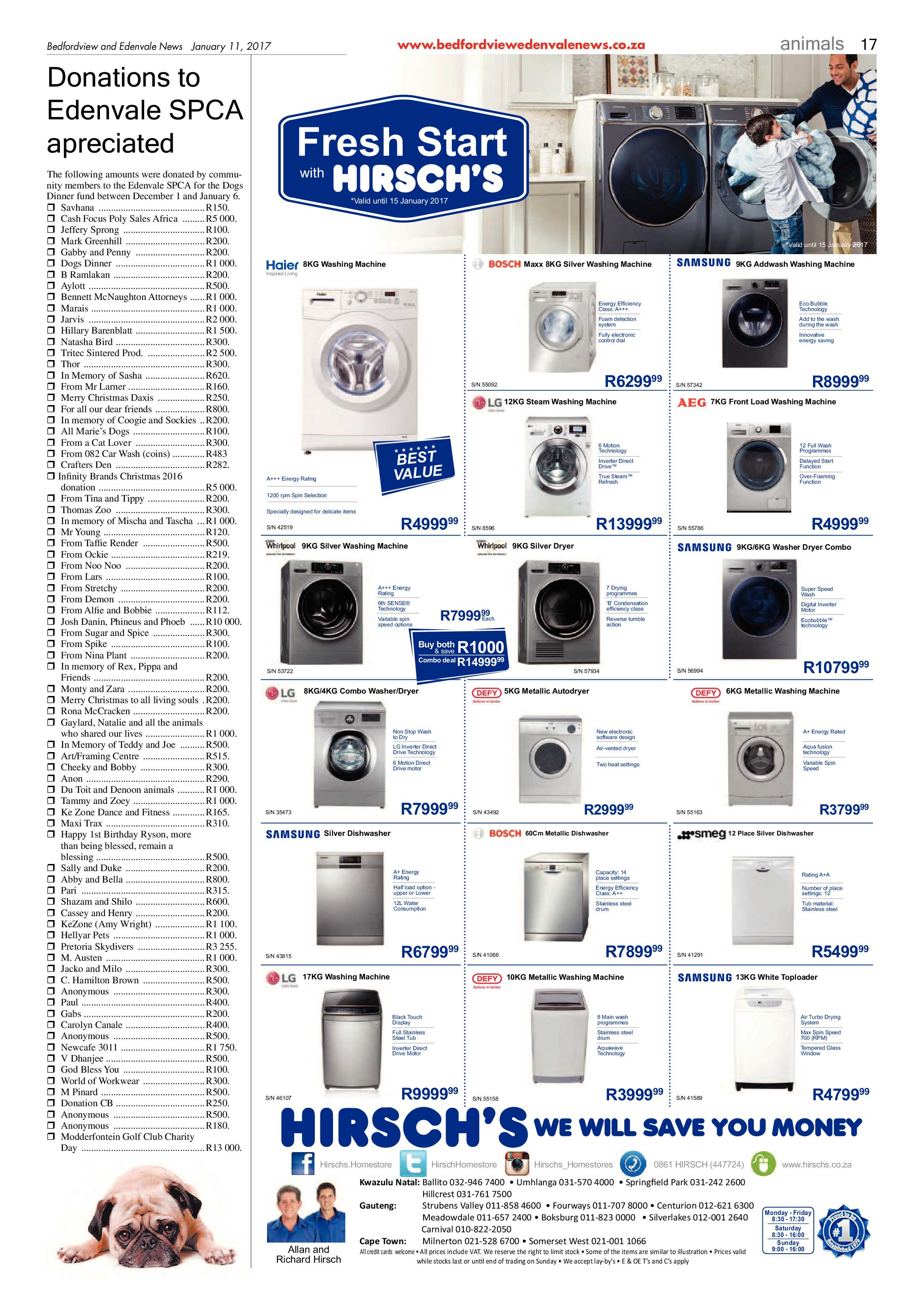 Bedfordview and Edenvale News 11 January 2017 page 17