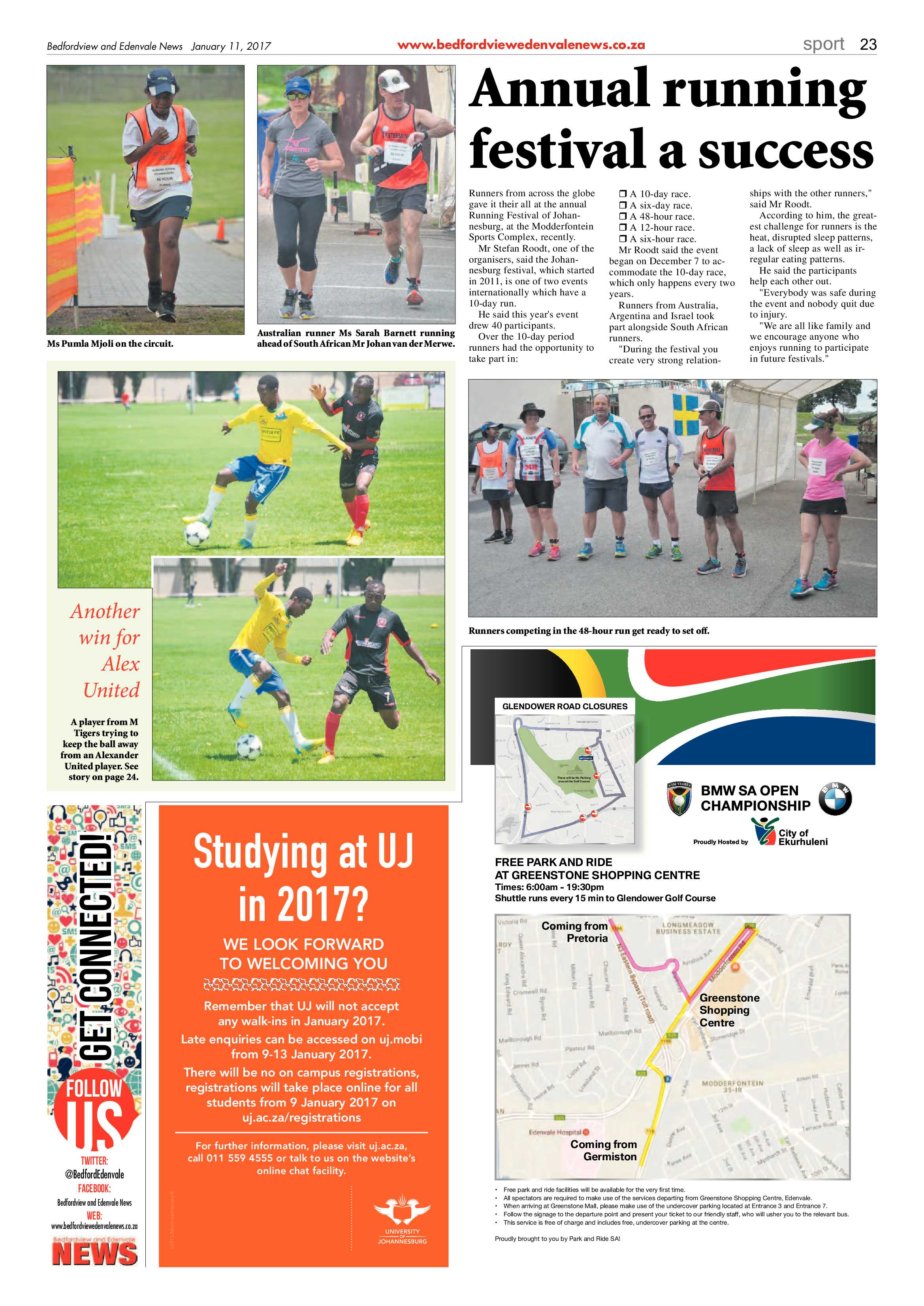 Bedfordview and Edenvale News 11 January 2017 page 23