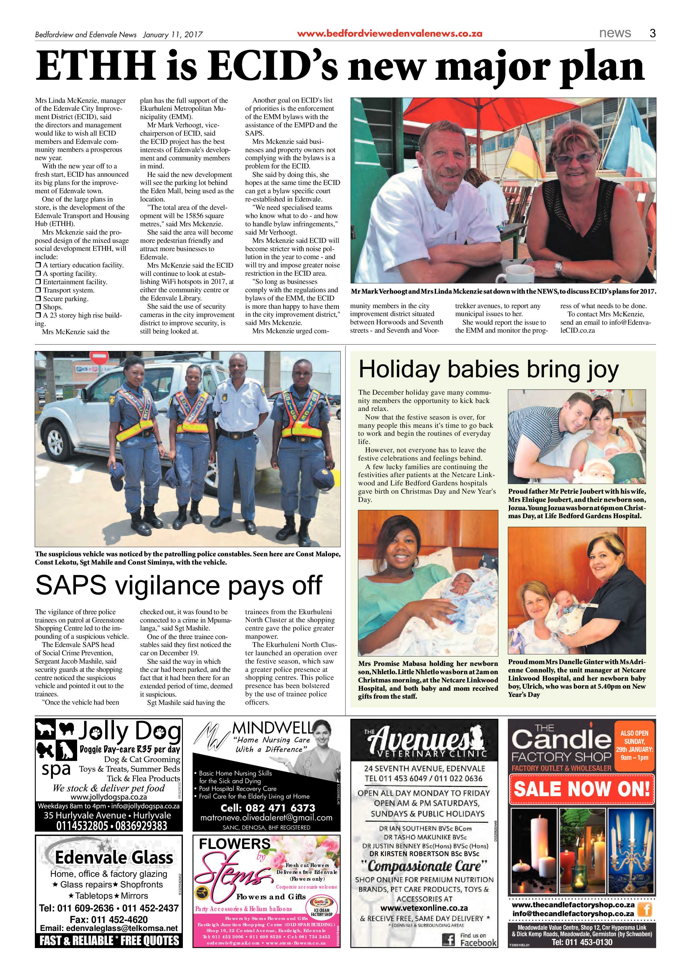 Bedfordview and Edenvale News 11 January 2017 page 3