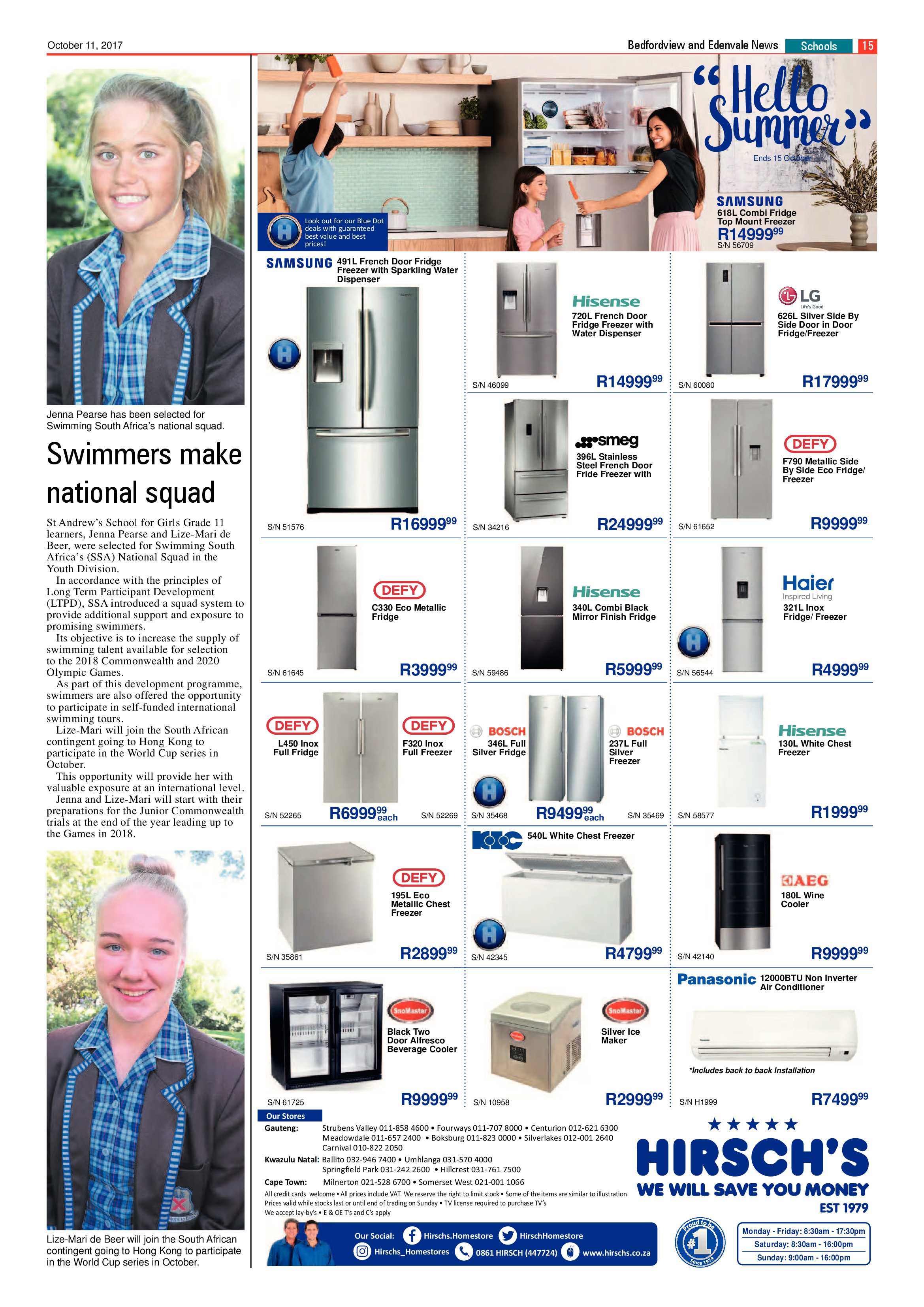 Bedfordview and Edenvale News 11 October 2017 page 15