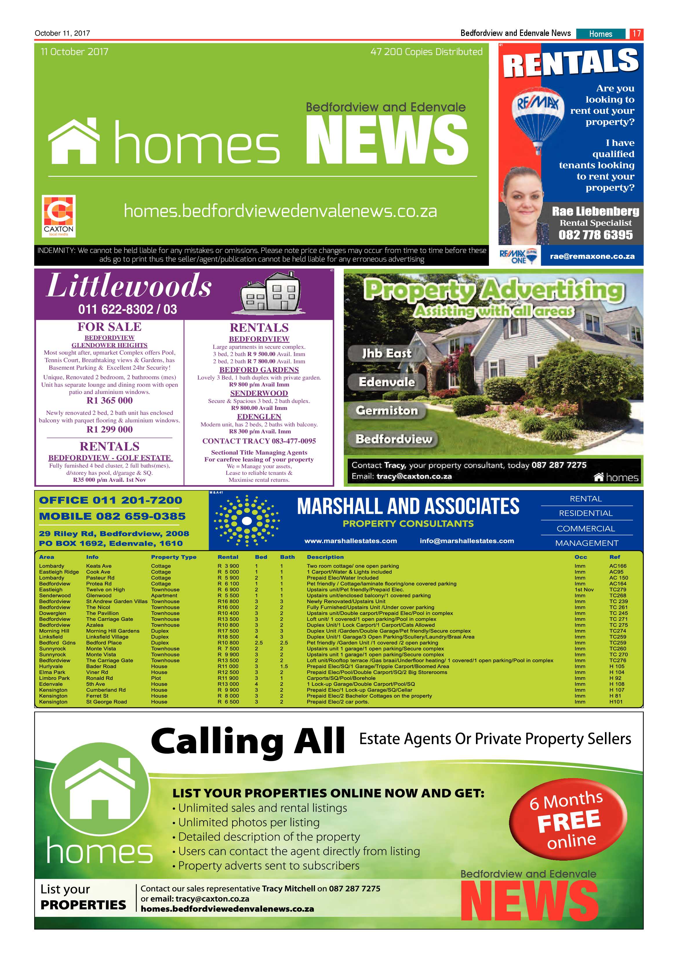 Bedfordview and Edenvale News 11 October 2017 page 17