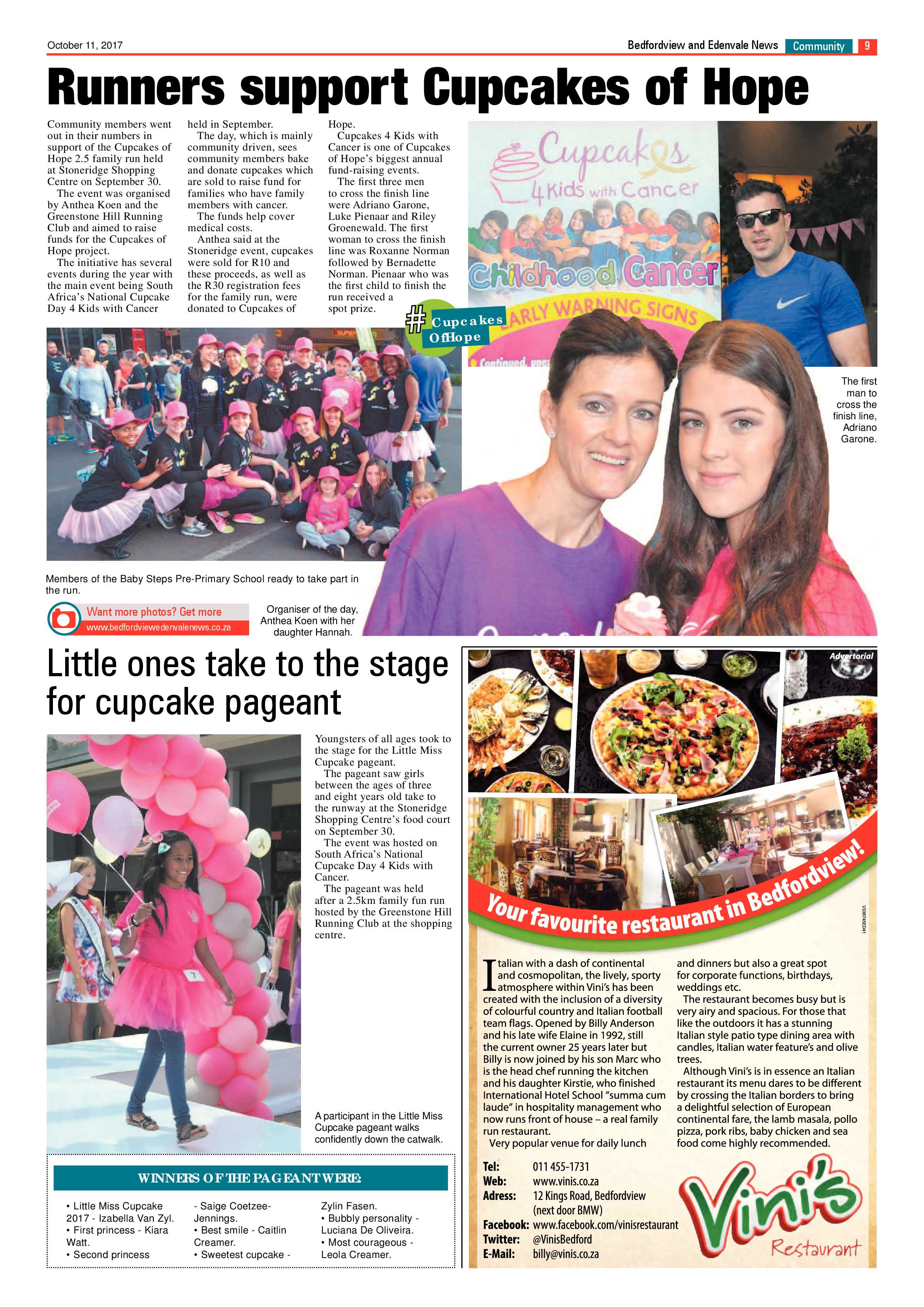 Bedfordview and Edenvale News 11 October 2017 page 9