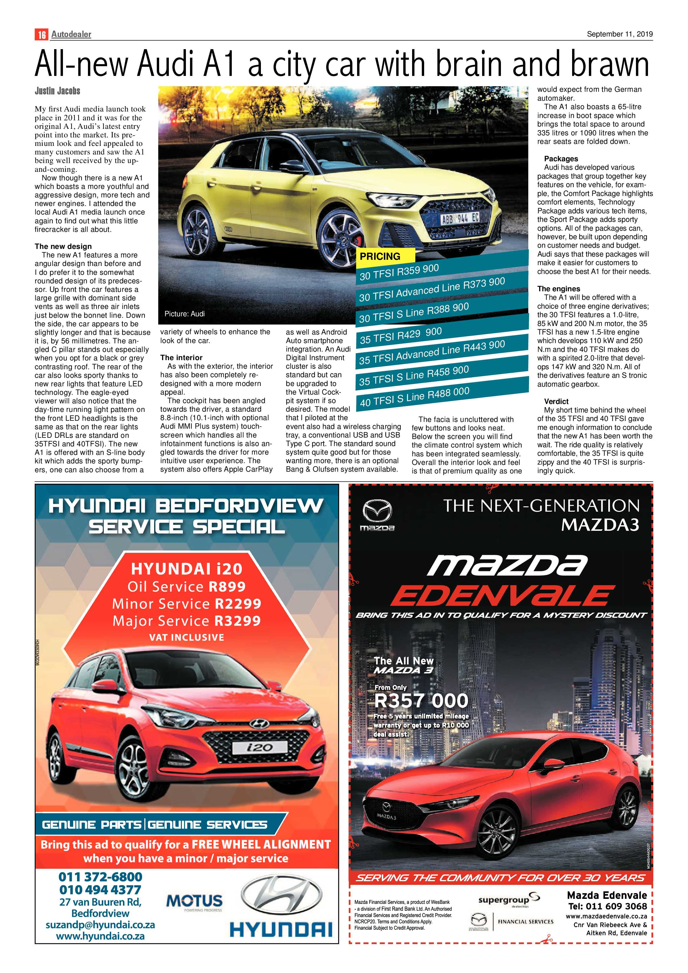 Bedfordview and Edenvale News 11 September 2019 page 16