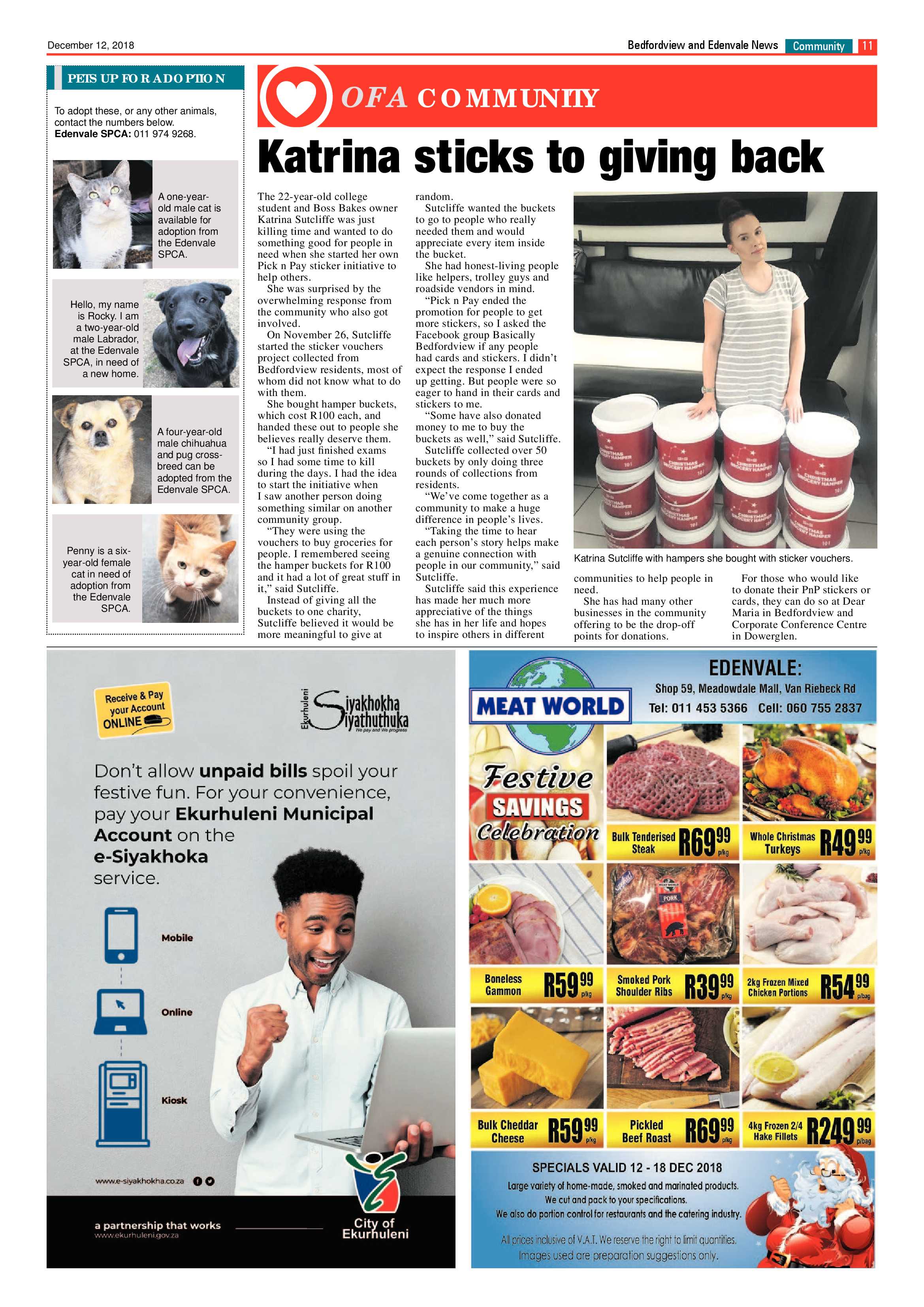 Bedfordview and Edenvale News 12 December 2018 page 11