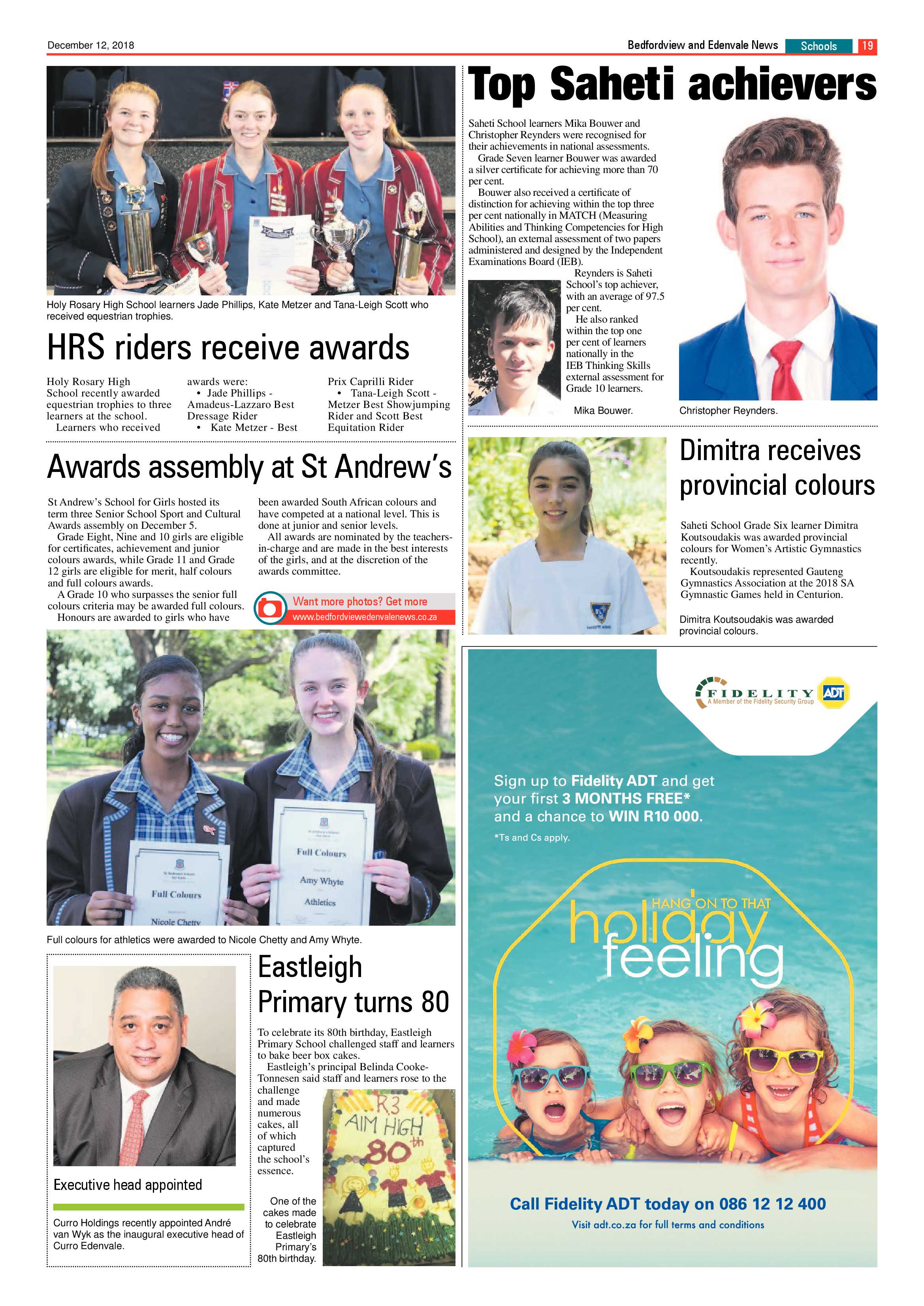Bedfordview and Edenvale News 12 December 2018 page 18