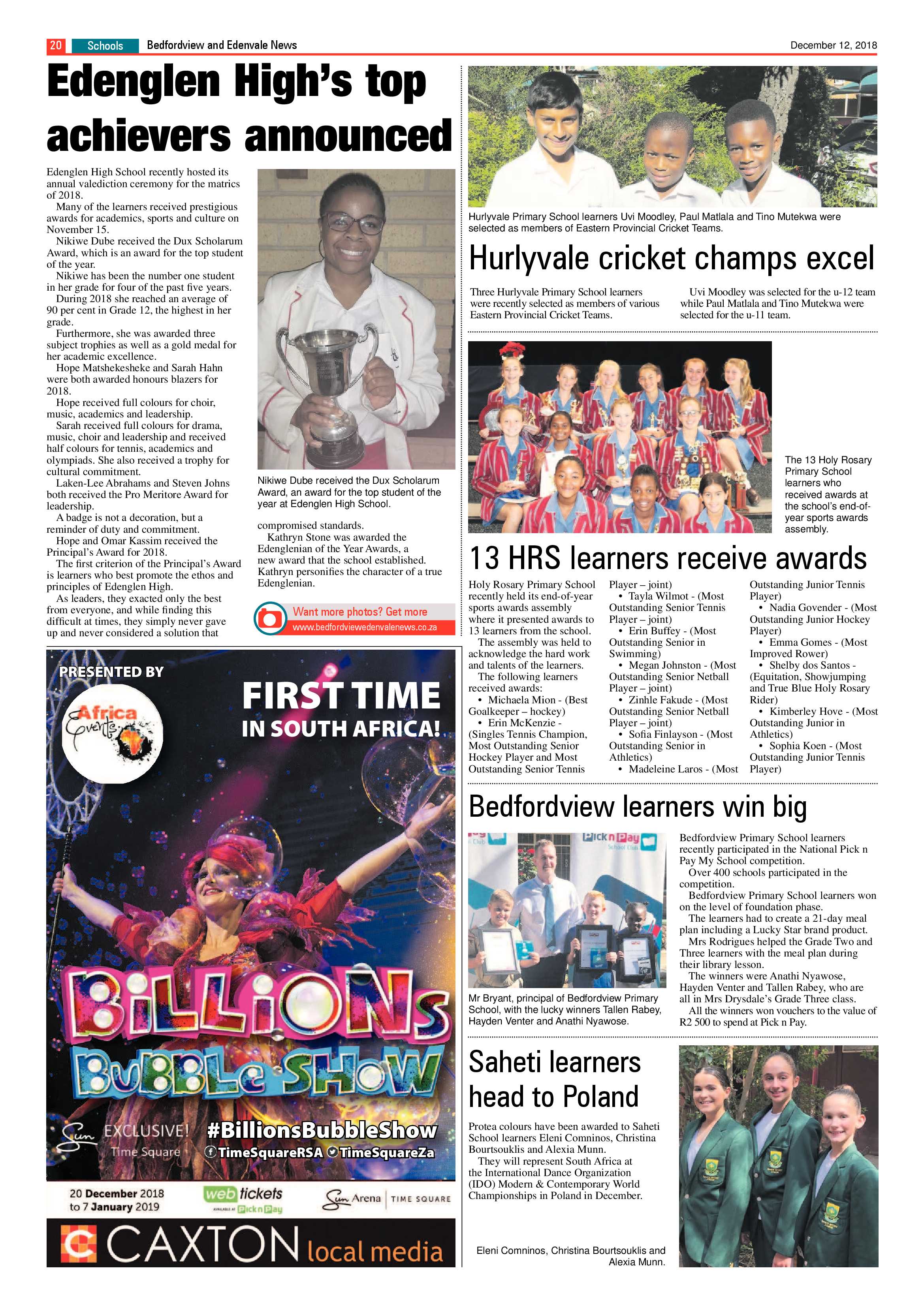 Bedfordview and Edenvale News 12 December 2018 page 19