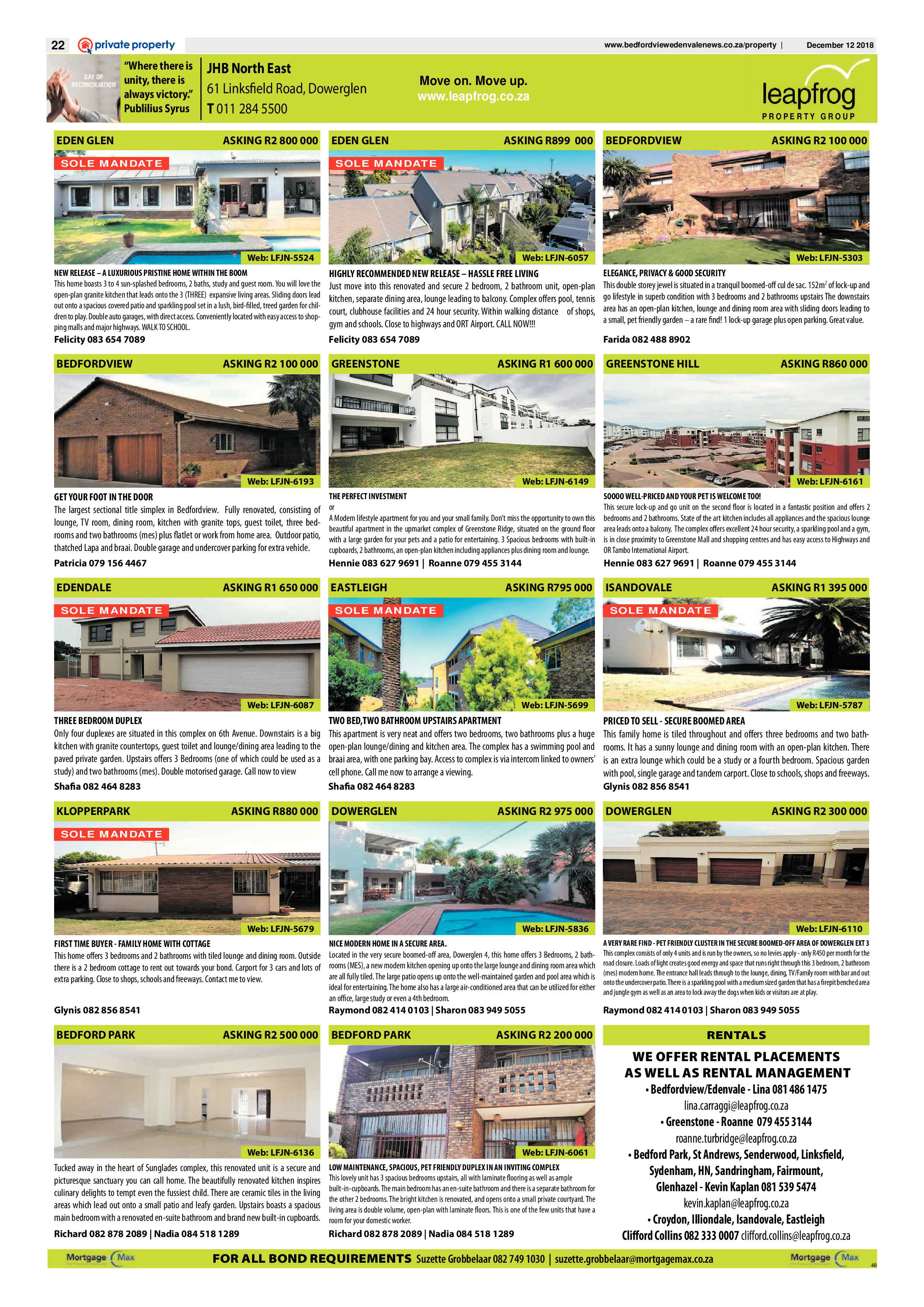 Bedfordview and Edenvale News 12 December 2018 page 21