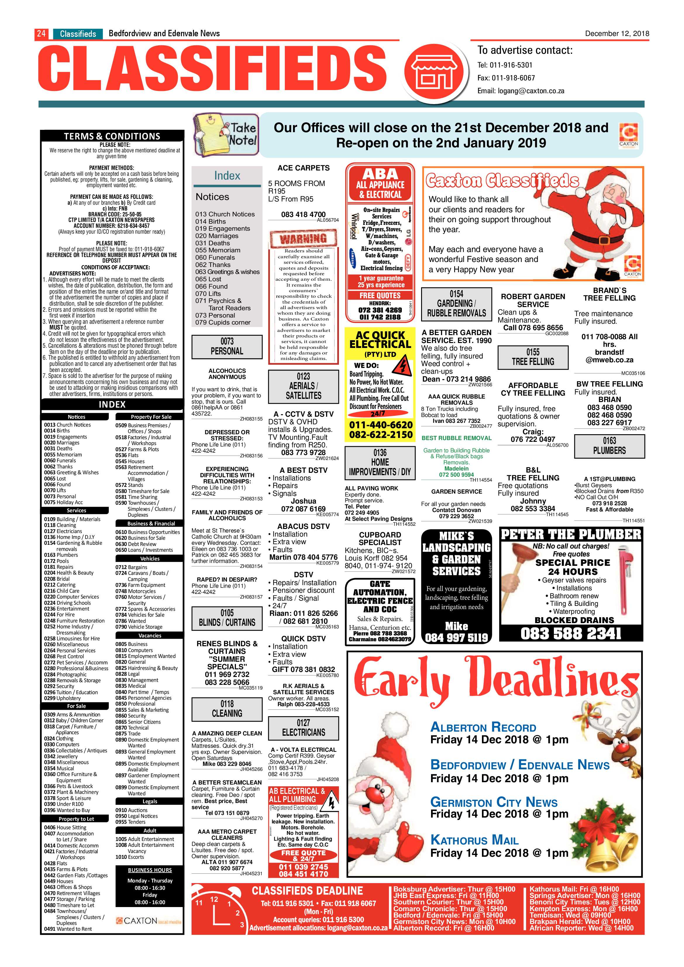 Bedfordview and Edenvale News 12 December 2018 page 23