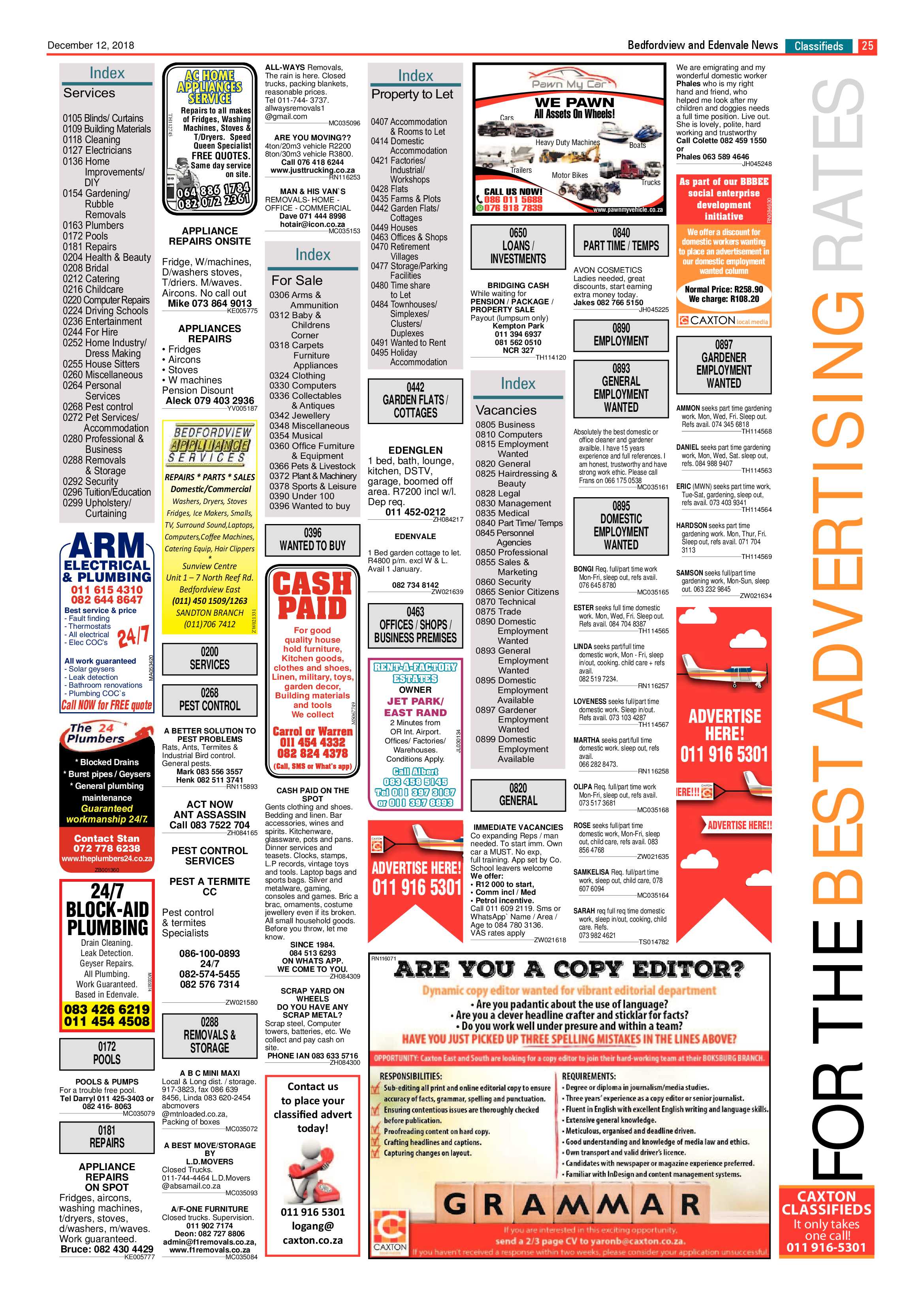 Bedfordview and Edenvale News 12 December 2018 page 24