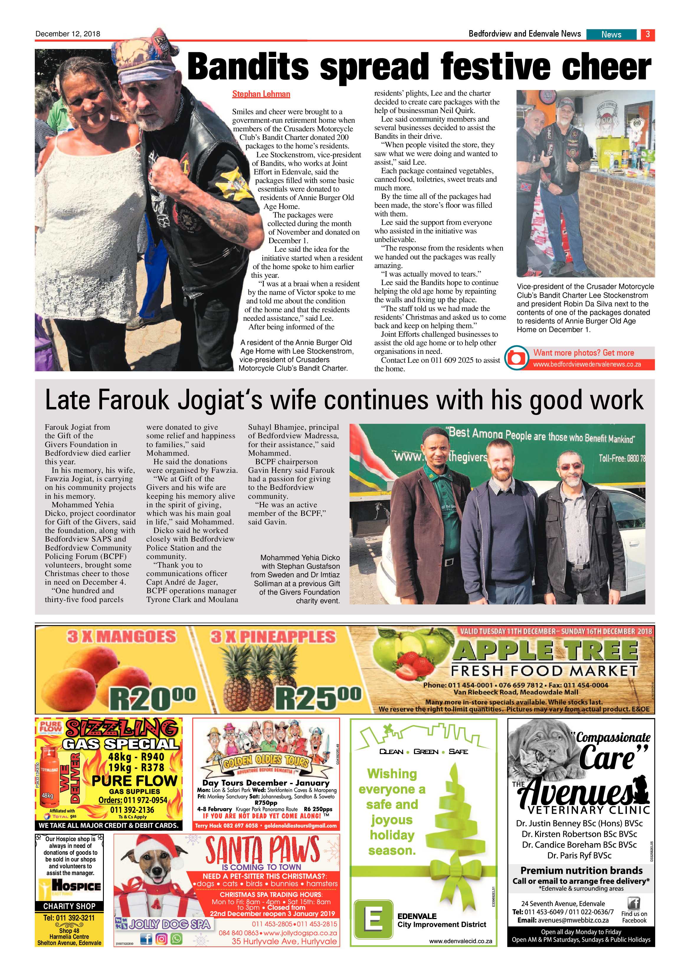 Bedfordview and Edenvale News 12 December 2018 page 3