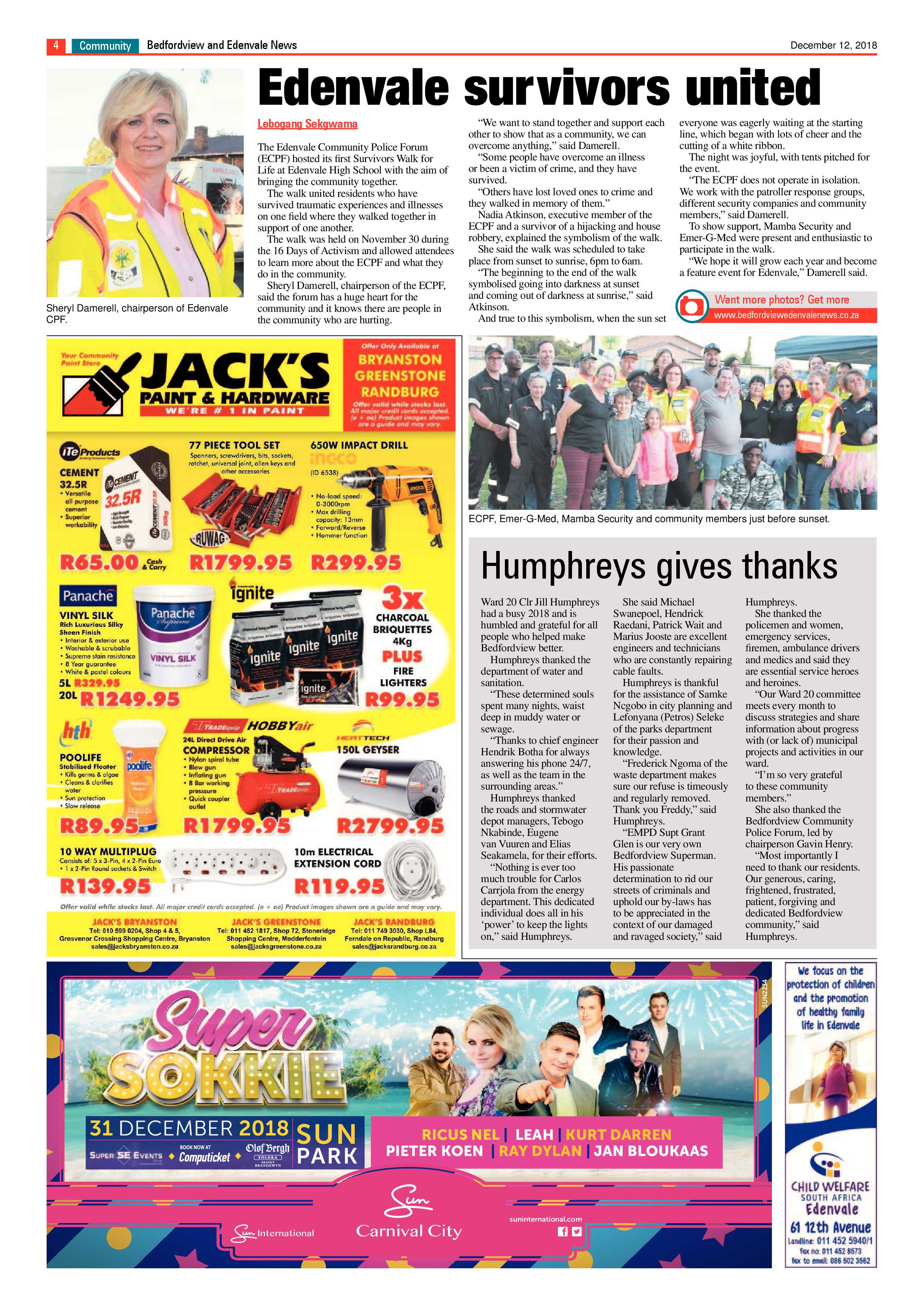 Bedfordview and Edenvale News 12 December 2018 page 4