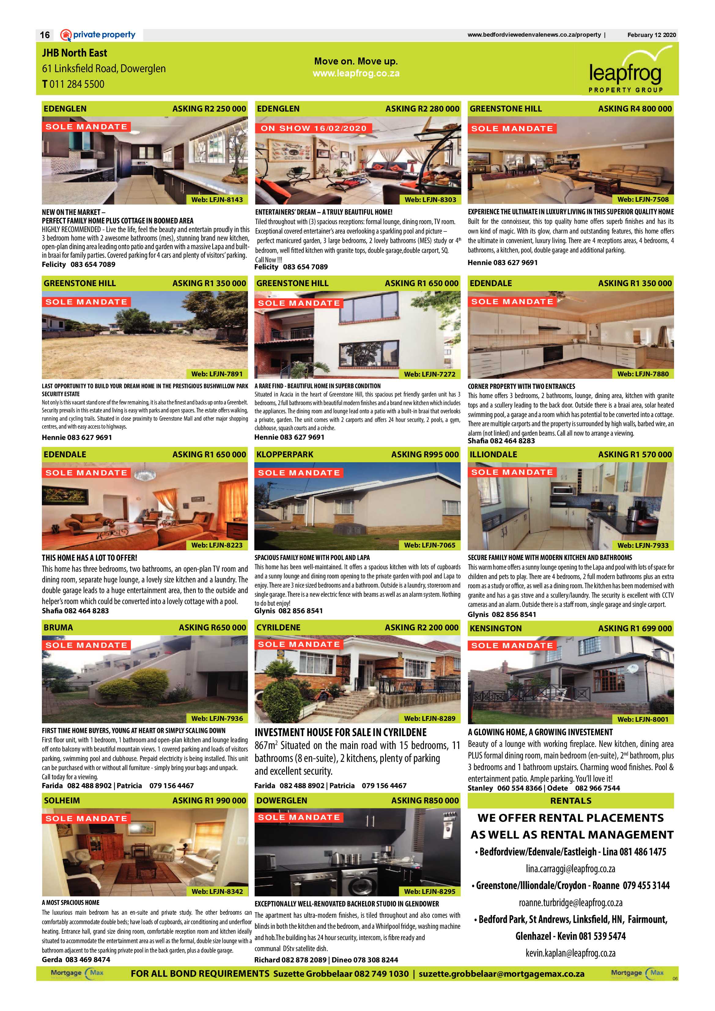 Bedfordview and Edenvale News 12 February 2020 page 16