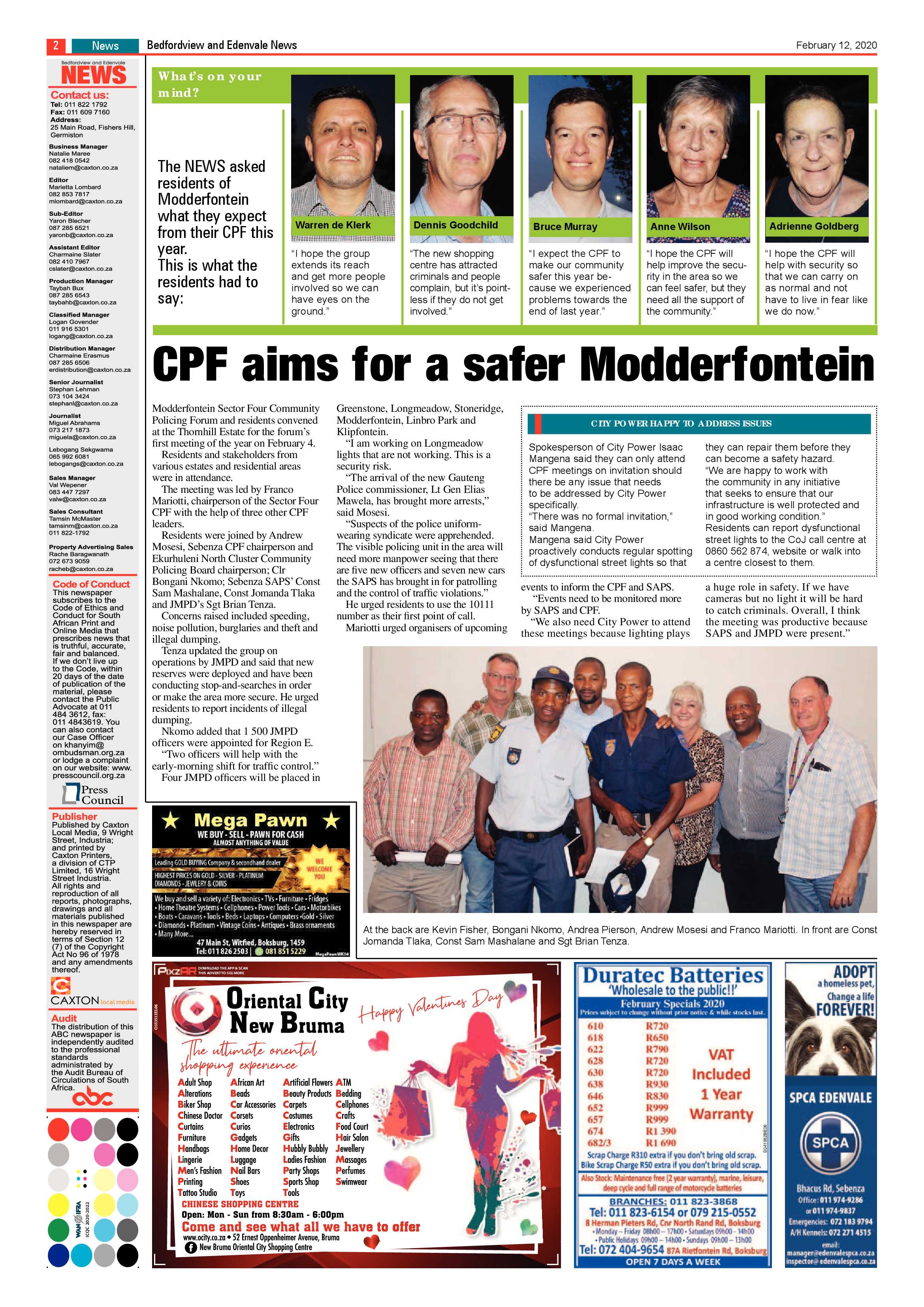 Bedfordview and Edenvale News 12 February 2020 page 2