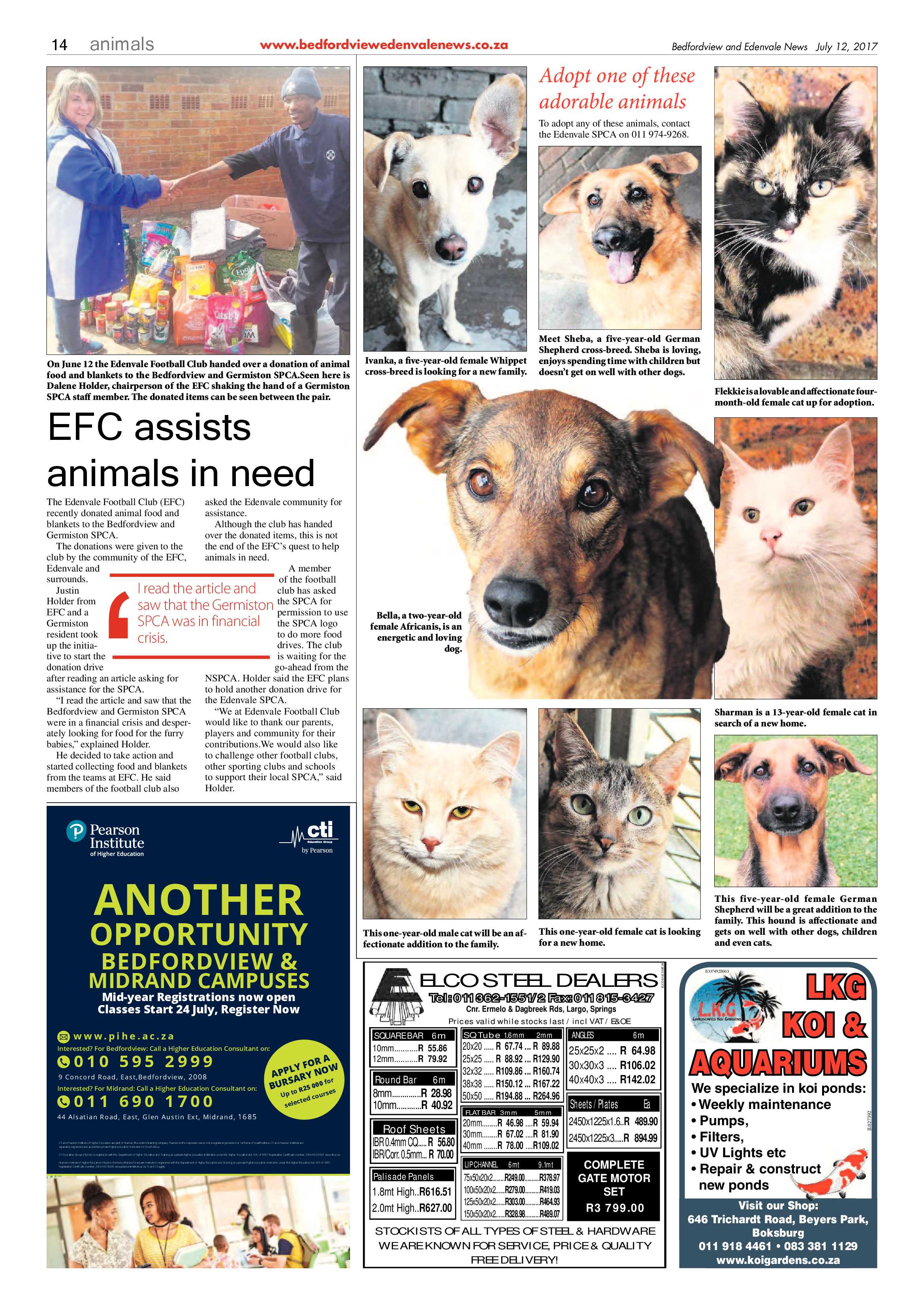 Bedfordview and Edenvale News 12 July 2017 page 14