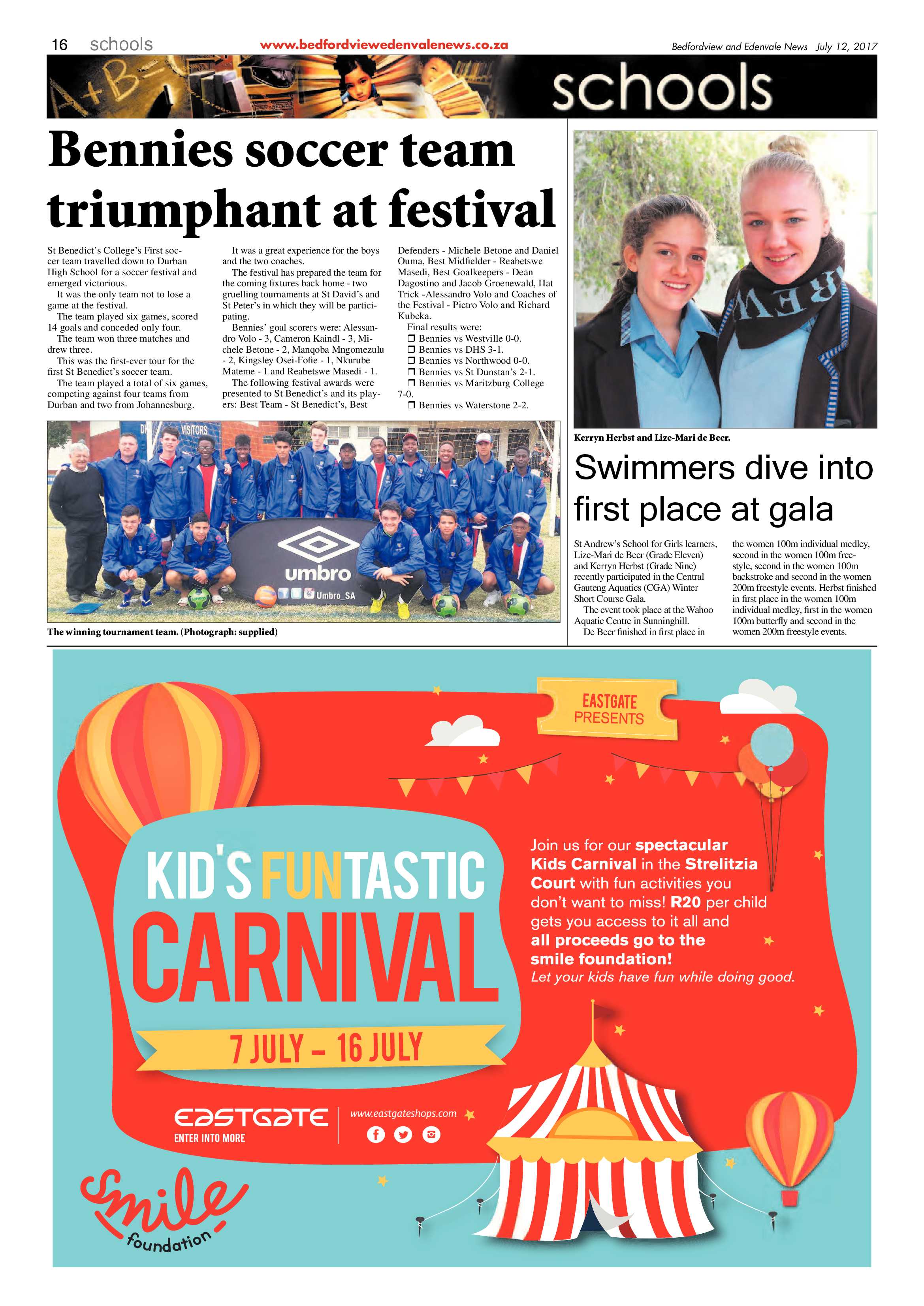 Bedfordview and Edenvale News 12 July 2017 page 16